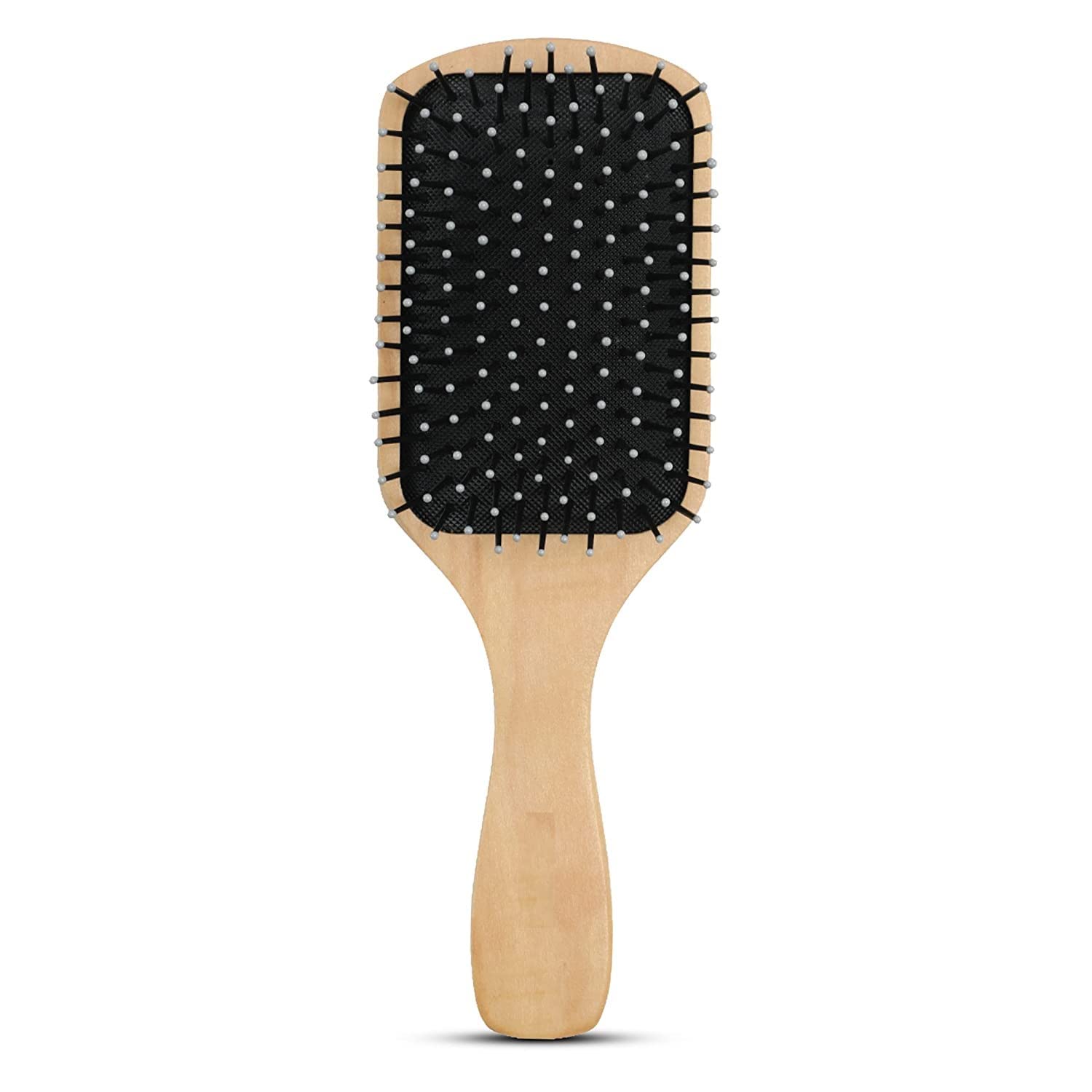 MYN Professionals Wooden Detangling Hair Brush - Natural Paddle Hairbrush for Women, Men & Kids - Stimulates Scalp, Promotes Hair Growth & Adds Shine - Perfect for Daily Hair Care, Detangling Wet/Dry Hair & Scalp Massage