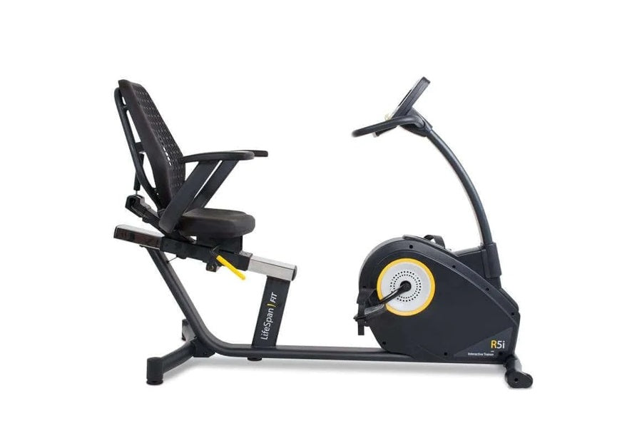 LifeSpan R5i Recumbent Exercise Bike - Low Impact Workout for Home Gym, Seniors & Physical Therapy | Quiet Magnetic Resistance, LCD Display & Comfortable Seat