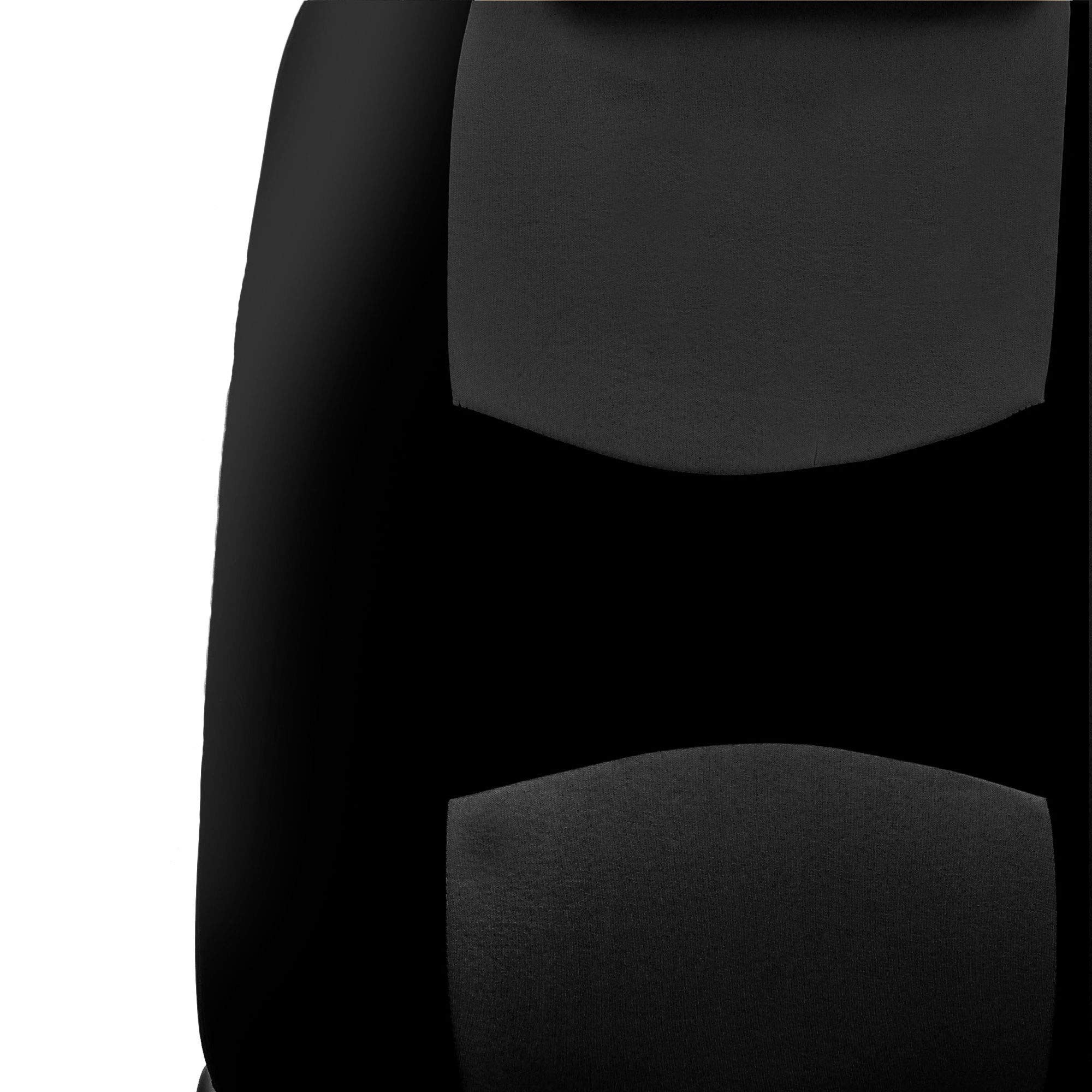 FH Group Universal Black Car Seat Covers - Full Set for Vans, Trucks & SUVs - Durable Interior Protection