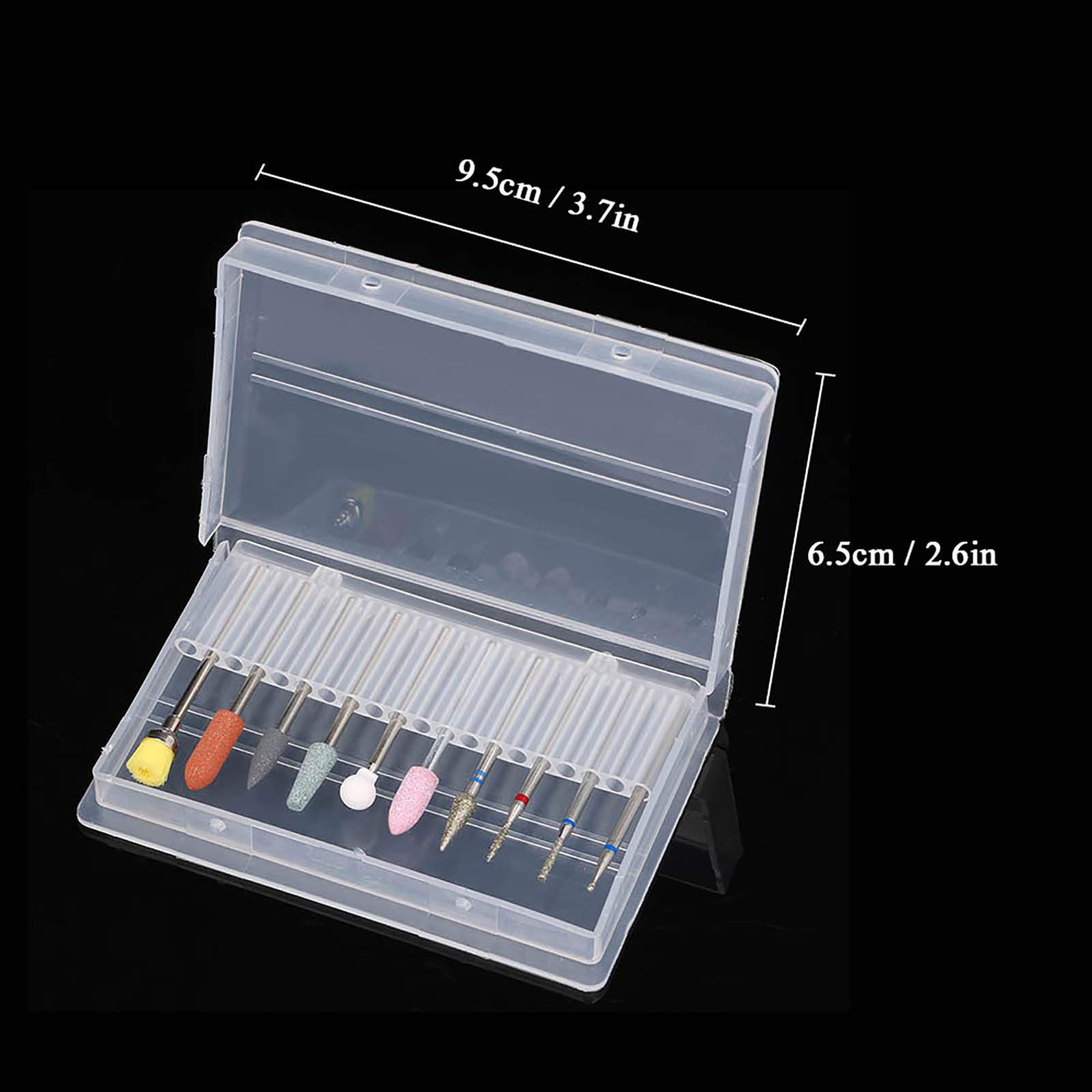 10PCS Nail Drill Bits Set - Professional Cuticle Cleaner, Dust Drill Brush & Rotary Polishing File for Manicure Pedicure - Nail Salon Tools for Home & Professional Use - Perfect for Nail Art, Acrylics & Gel Extensions