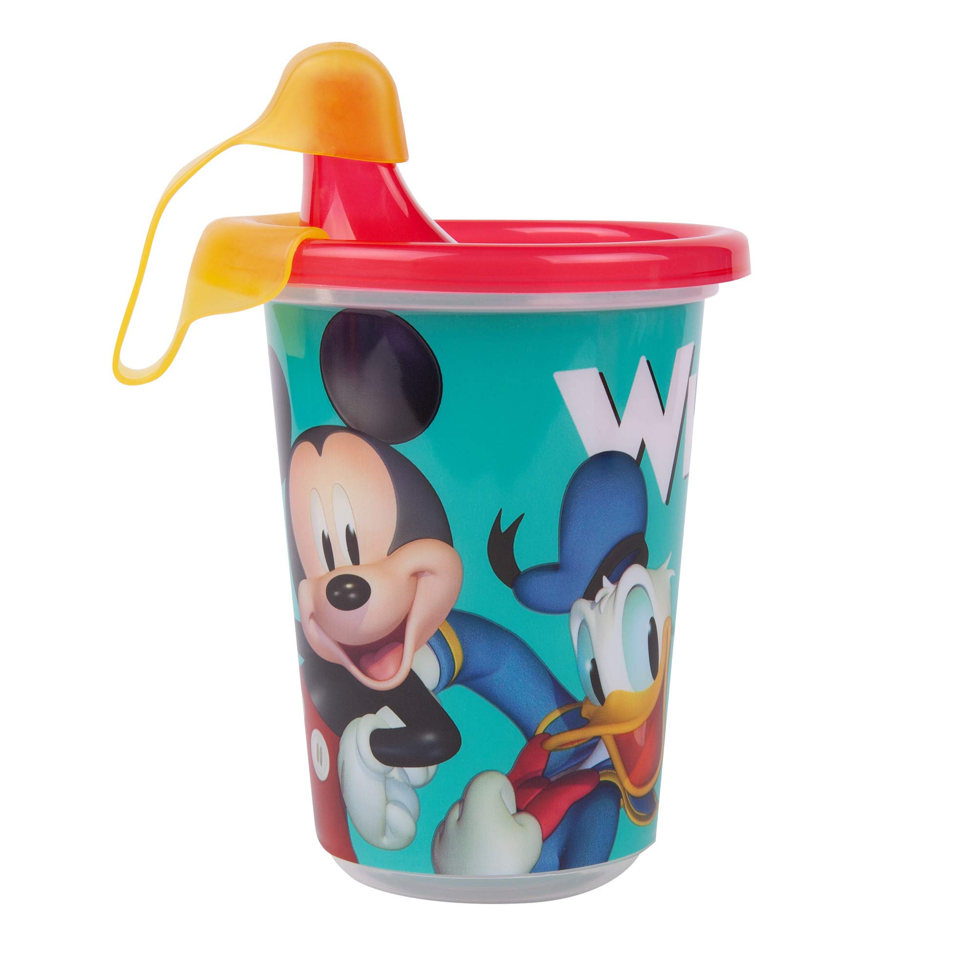 The First Years Take & Toss Disney Mickey Mouse Sippy Cups - Reusable Toddler Cups with Lids & 2 Travel Caps - 10oz (10-Pack) - Perfect for Kids Parties, Daycare, and On-the-Go Hydration