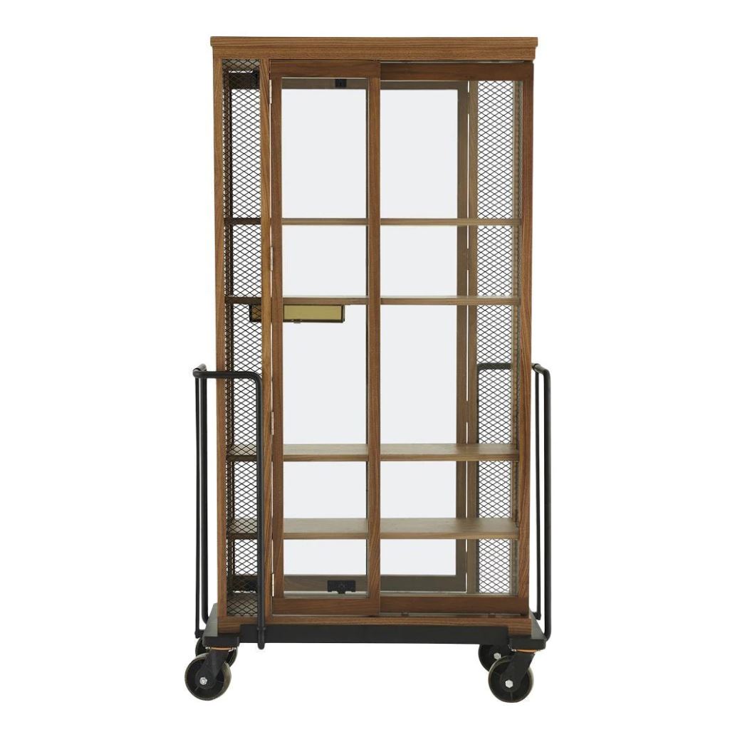 Curio Cabinet for Displaying Collectibles & Antiques - Vintage Wooden Cabinet for Home Decor, Living Room, Office, or Study
