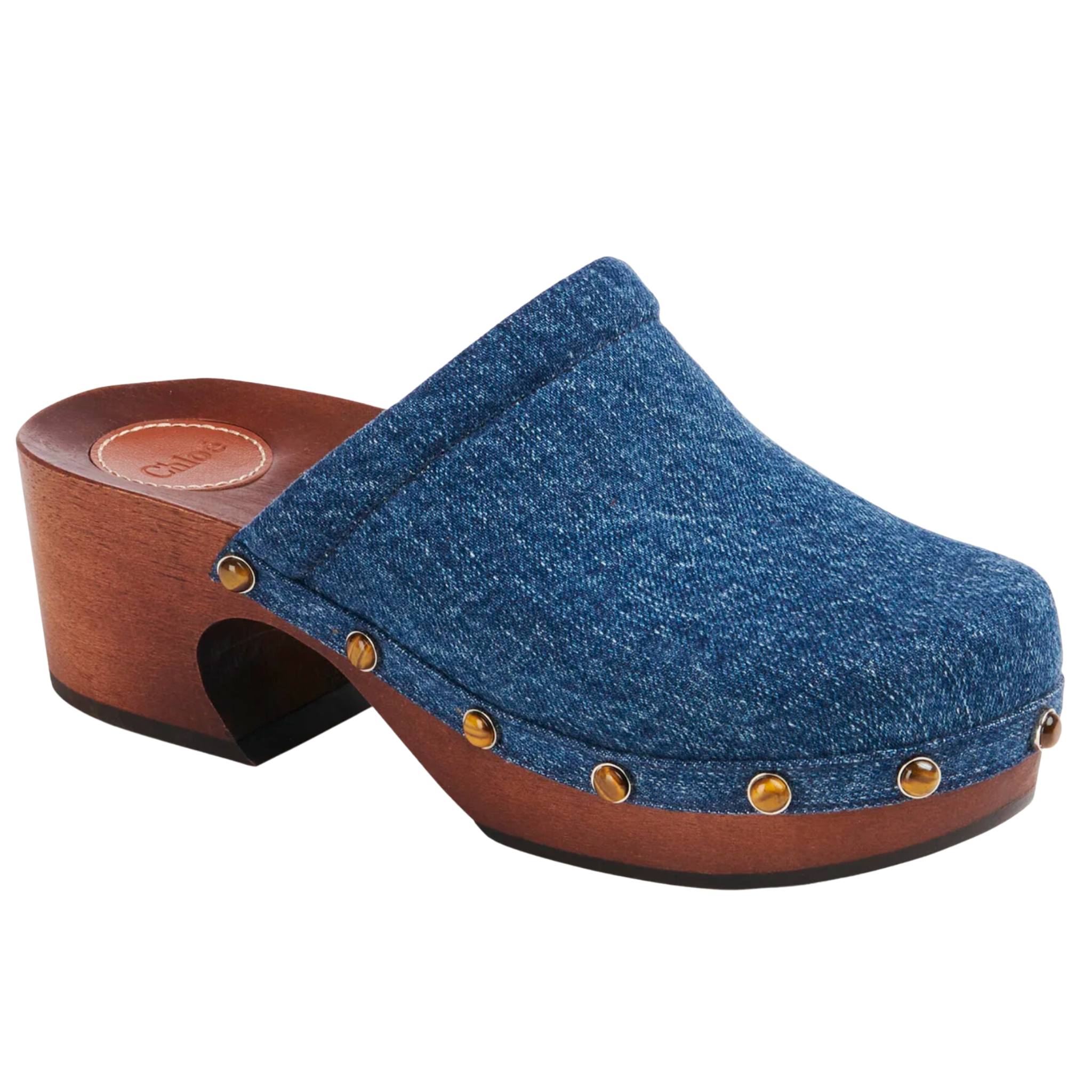 Aurna Women's Denim Clogs - Comfortable Slip-On Shoes for Casual Wear, Home & Garden, Beach Outings