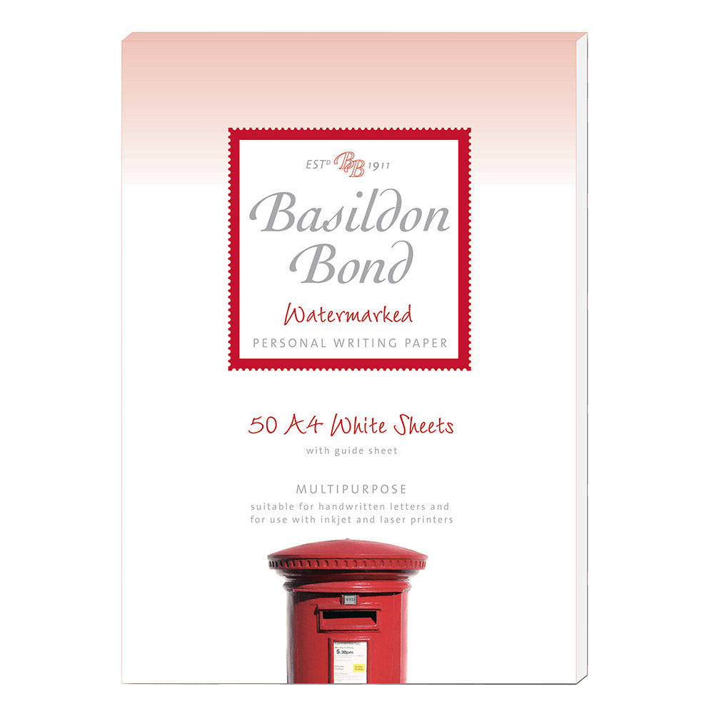 Premium Basildon Bond A4 Writing Paper - 90gsm, 40 Sheets, White - Perfect for Business Letters, Formal Correspondence & Wedding Invitations