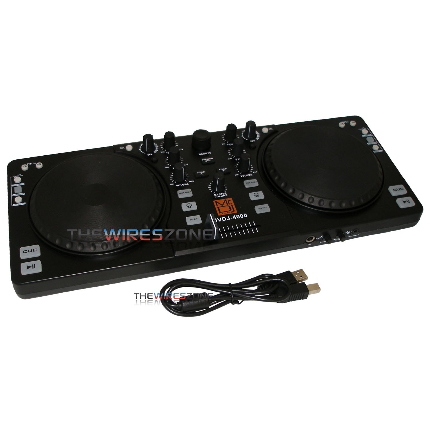 Professional MVDJ-4000 USB DJ Controller with Built-in Sound Card - Perfect for Home Studios, Clubs & Live Performances