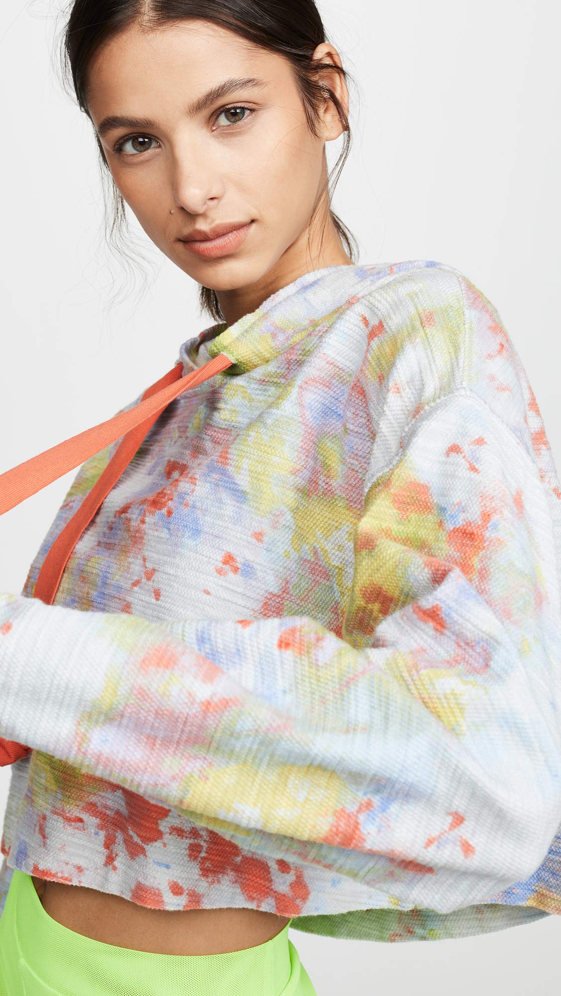 Free People Thinkin About You Tie Dye Hoodie - Women's Oversized Pullover Sweatshirt | Soft Cotton Blend | Casual Loungewear & Streetwear Fashion for Everyday Comfort