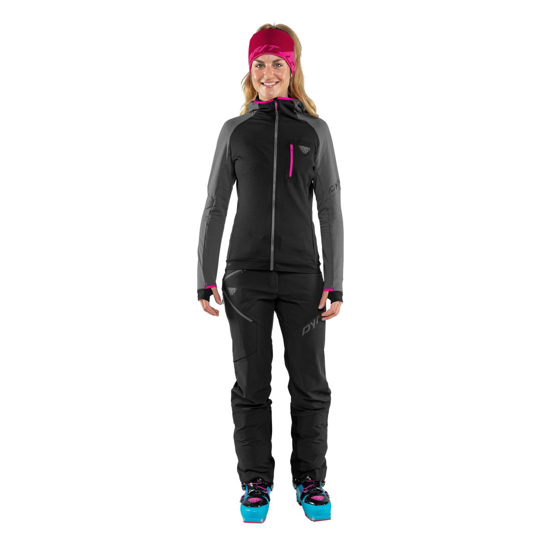 DYNAFIT Women's Radical Polartec Hooded Jacket - Lightweight Winter Running & Skiing Jacket for Outdoor Activities