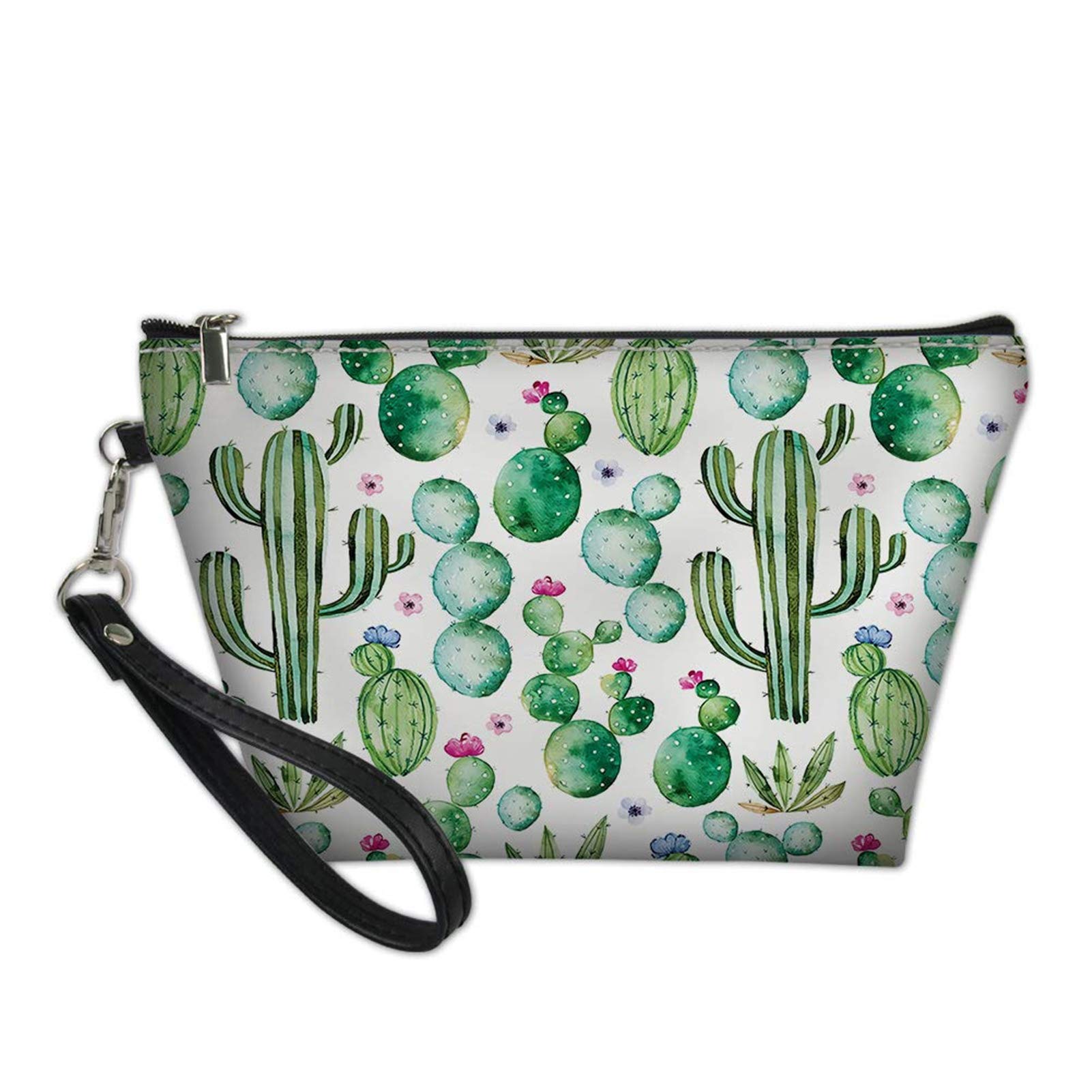Advocator Fashion Cactus Print Cosmetic Bag - Women's Portable Makeup Organizer Purse for Travel, Gym & Daily Essentials | Trendy Ladies Accessory