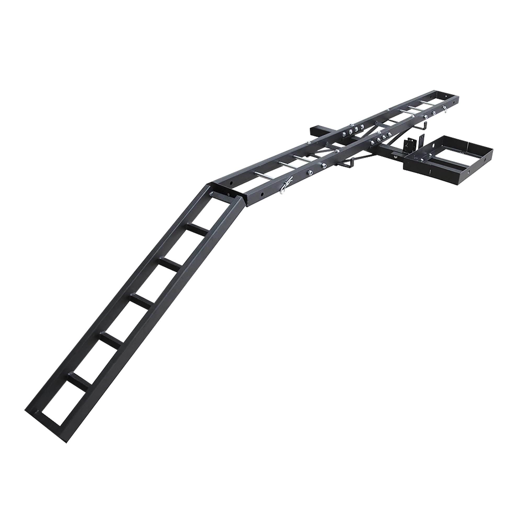 Heavy Duty 500 LBS Motorcycle Hitch Carrier with Loading Ramp & Gas Can Holder - Universal Hitch Mount Rack for Scooter, Dirt Bike, ATV Hauling | Perfect for Road Trips, Camping & Off-Road Adventures