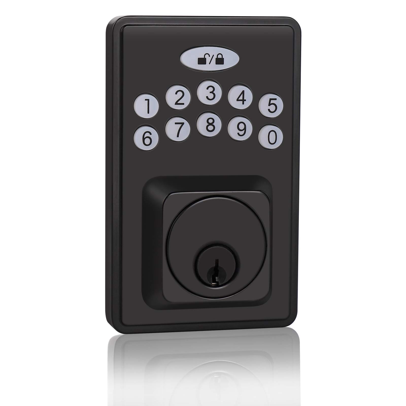 Probrico Smart Keypad Deadbolt Lock - Electronic Keyless Entry with 100 User Codes, Single Cylinder Motorized Door Lock, Easy Installation & Programming - Perfect for Homes, Apartments & Offices (Black)
