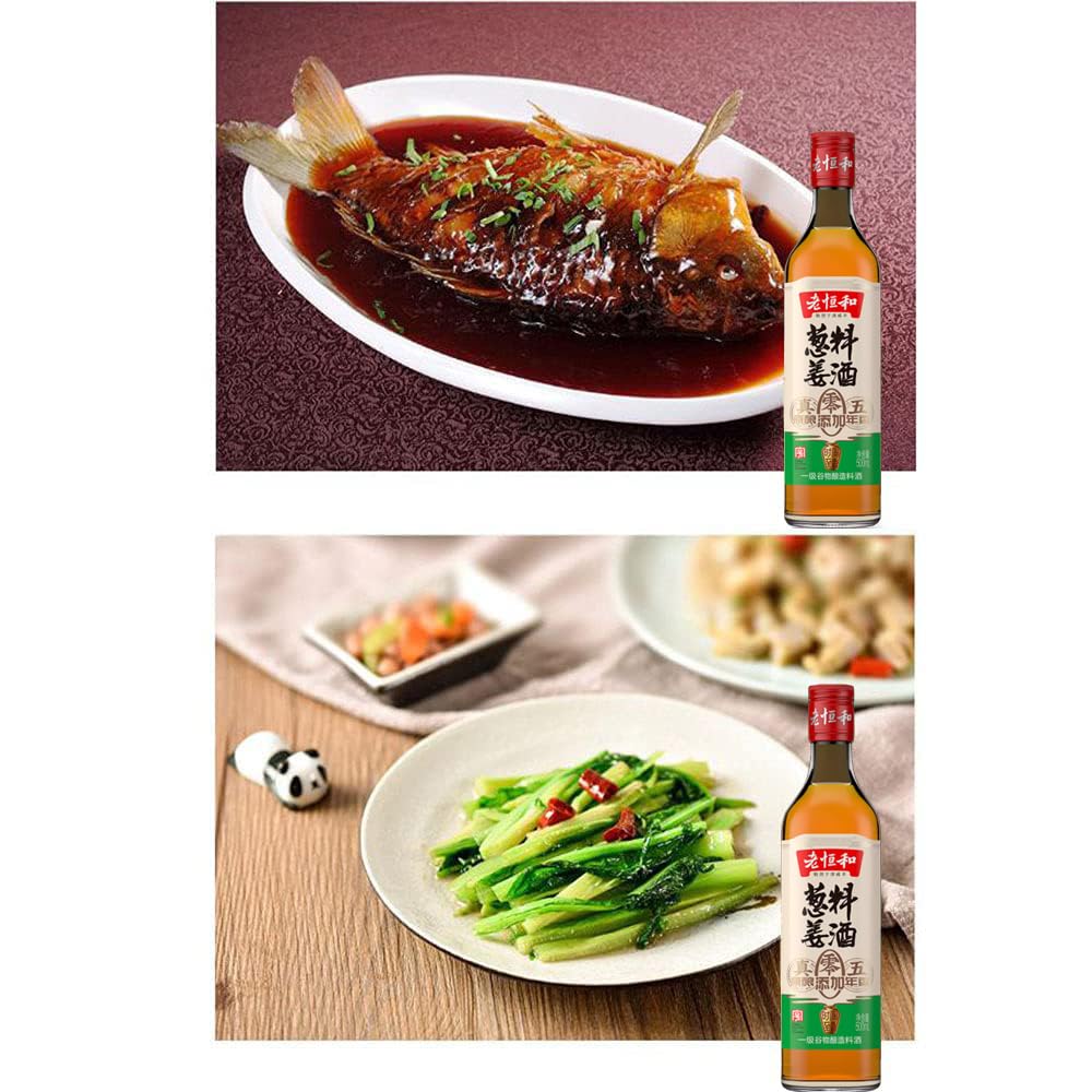 Premium Shaoxing Rice Cooking Wine - Authentic Chinese Traditional Fermented Rice Wine for Stir-Fry, Braising & Marinating - 500ml Bottle (1 Pack) - Ideal for Asian Cuisine, Home Cooking & Gourmet Recipes