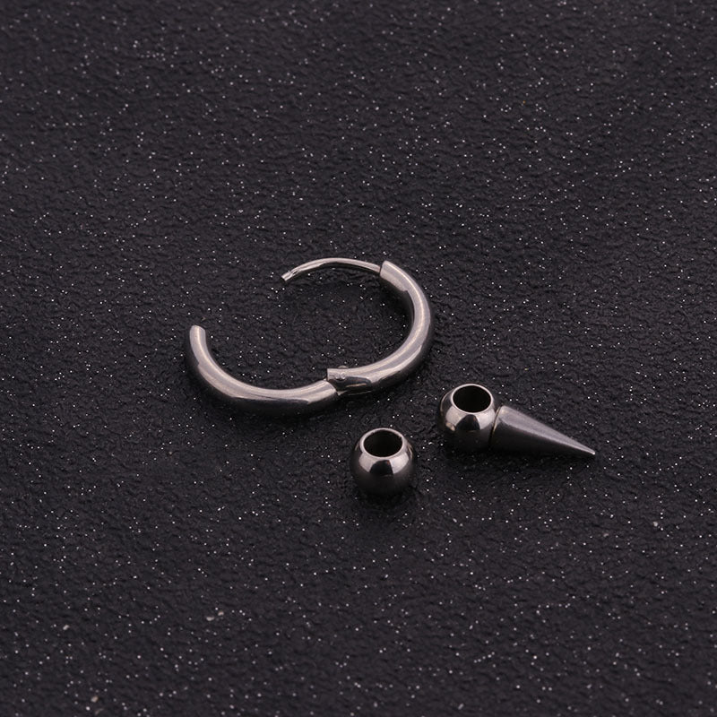 Surgical Steel Cartilage Earrings - Punk Feather Hoop Earrings for Women | HSEC1807 | Perfect for Piercings, Parties & Alternative Fashion
