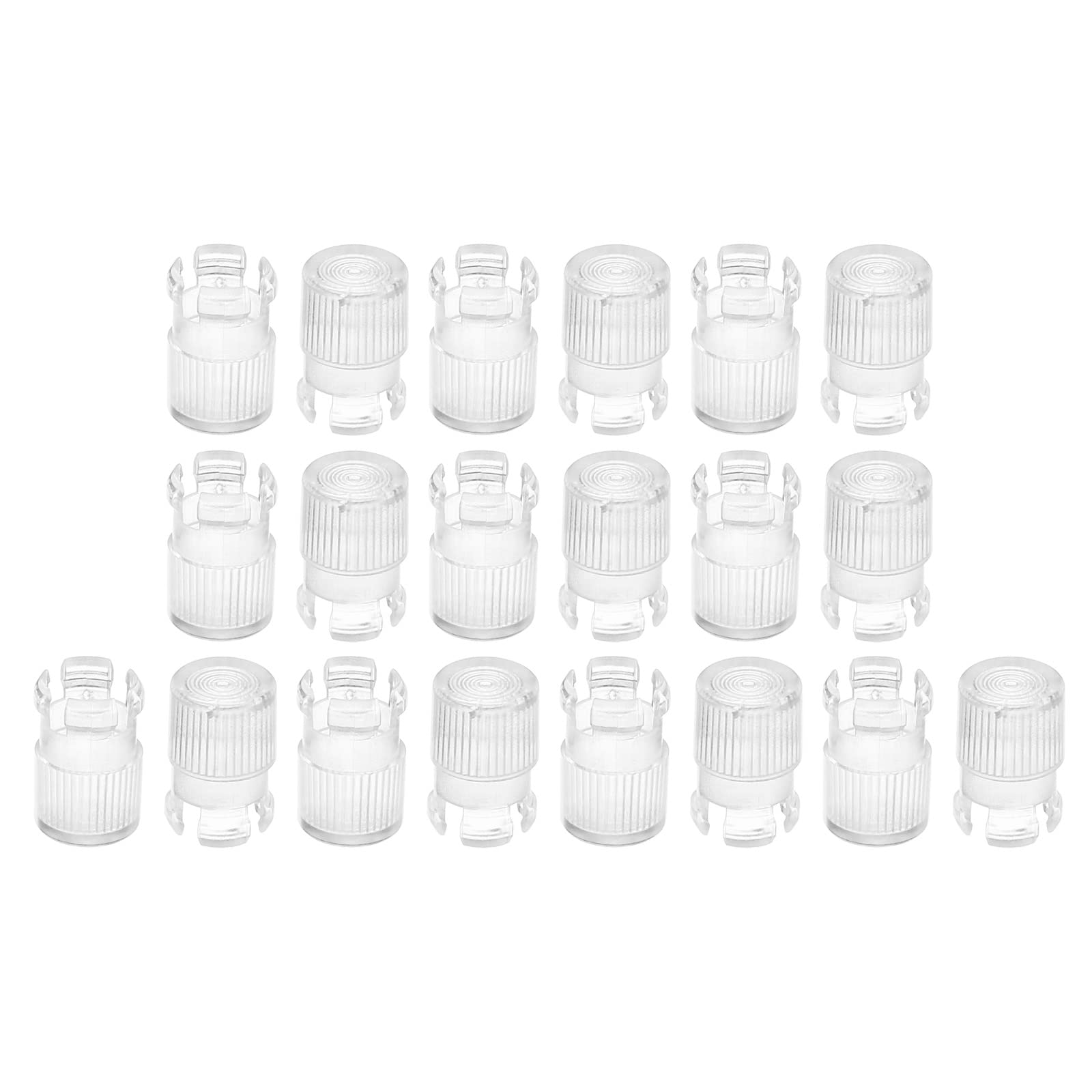 PATIKIL 20 Pack 5mm LED Lamp Sockets - Clear Light Emitting Diode Holder Caps for Bulb Bezel Mount, Panel Display & Protective Cover - Perfect for DIY Electronics, Home Lighting Projects & Display Cases
