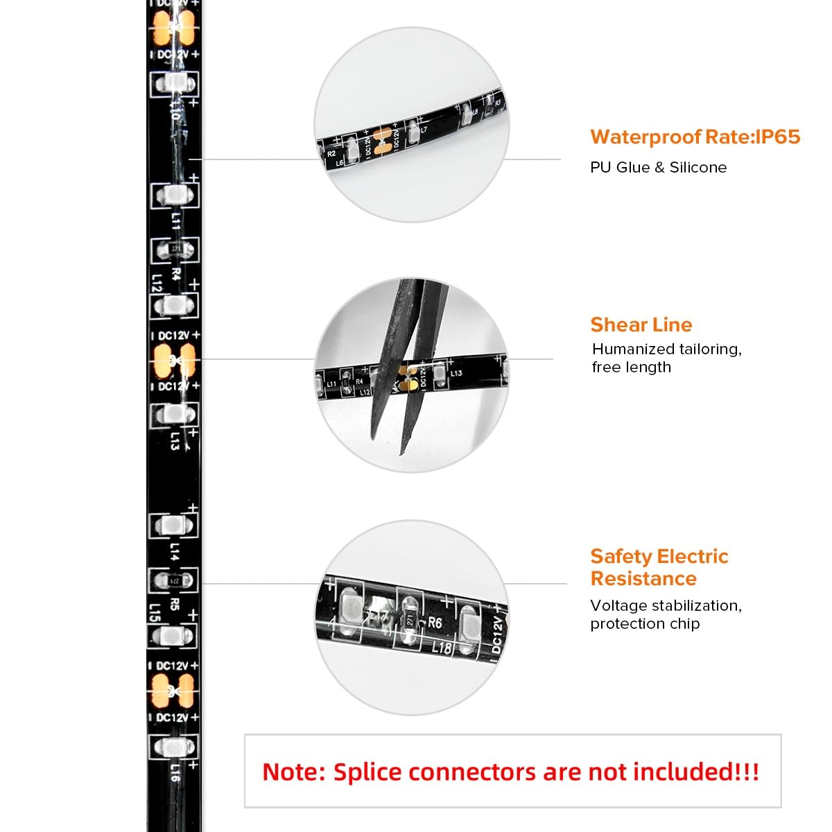 36-inch/90cm Red LED Strip Lights - Waterproof SMD 2835 RV Motorhome Decorative Lighting - Pack of 2 for Indoor/Outdoor Use in RVs, Boats, and Home Decor