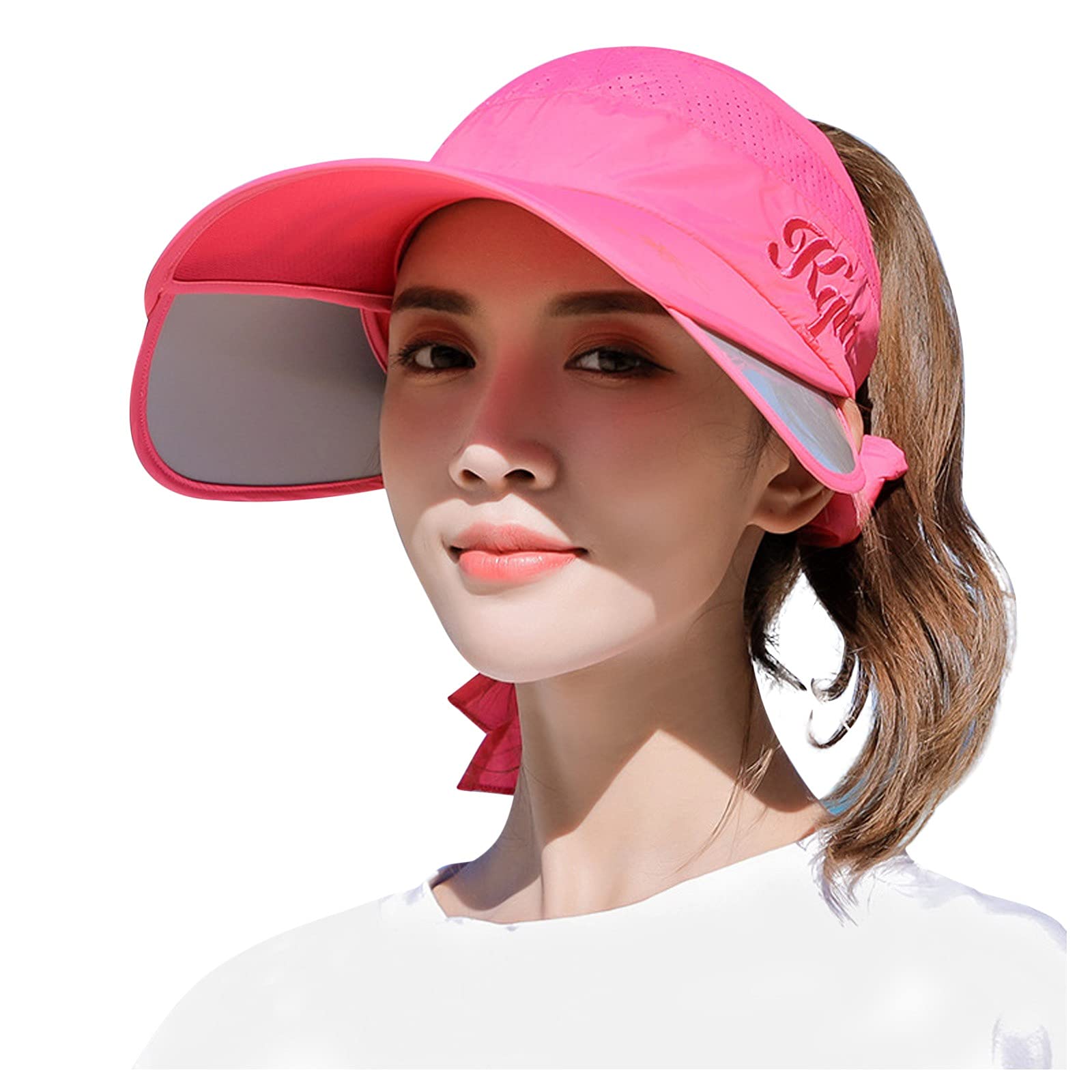 Breathable Elastic Sun Visor Hat for Women & Men - Wide Brim Golf, Baseball, Beach Cap - Sweat Absorbent & UV Protection for Outdoor Sports & Summer Activities