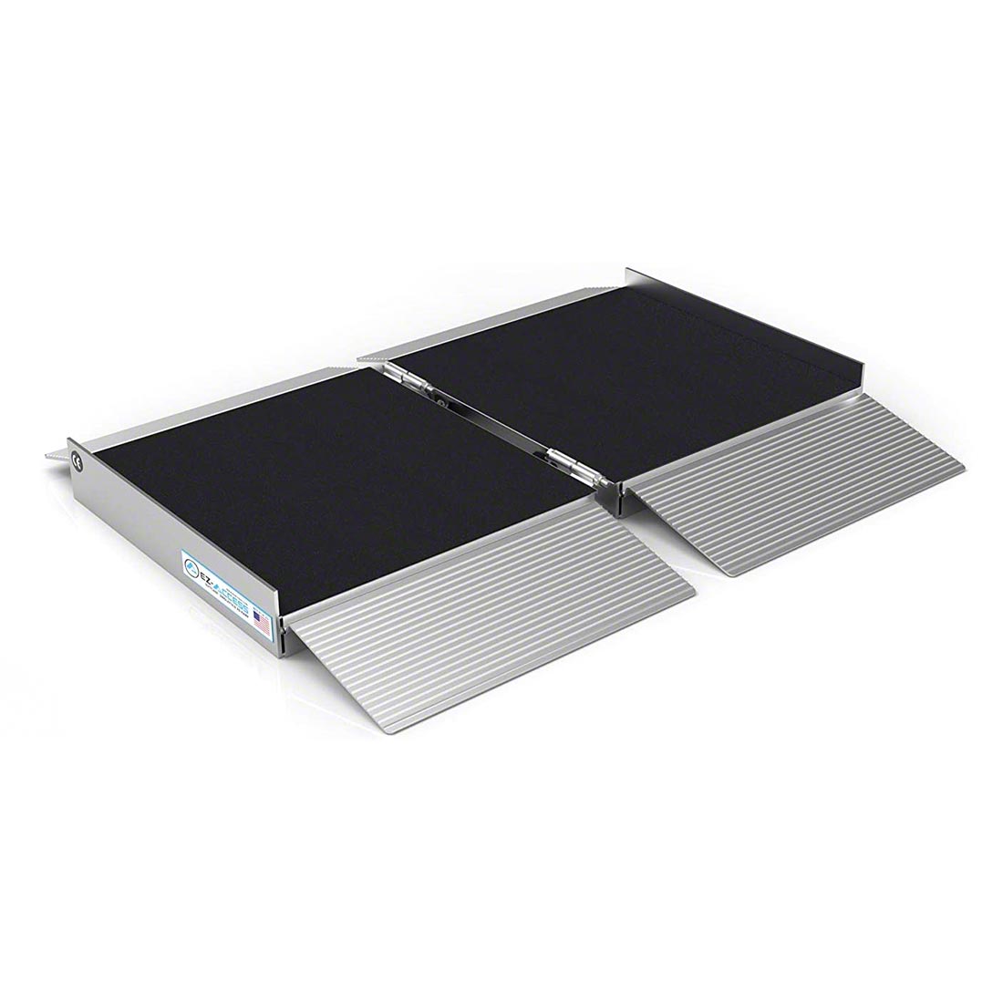EZ Access Suitcase® Singlefold AS Portable Wheelchair Ramp - Lightweight Aluminum Folding Ramp for Home, Vehicles & Mobility Access - Black (Ideal for Wheelchairs, Scooters & Walkers)