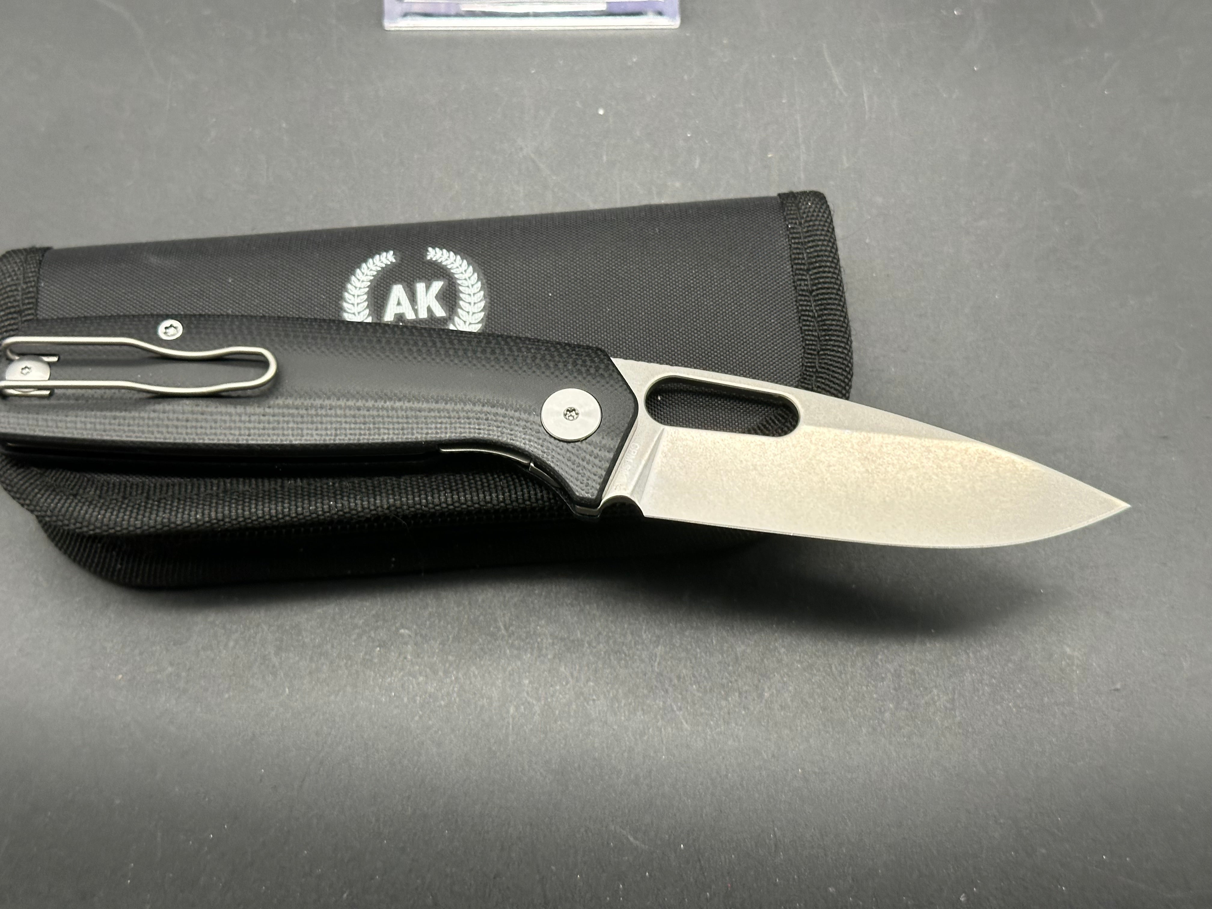 Premium Asher Spiro G10 Folding Knife - 3.2