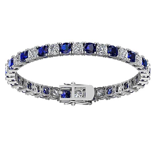 Sterling Silver Tennis Bracelet for Women - 23.5 CTTW Simulated Gemstone Jewelry | Elegant Stackable Bracelet for Party, Wedding & Everyday Wear