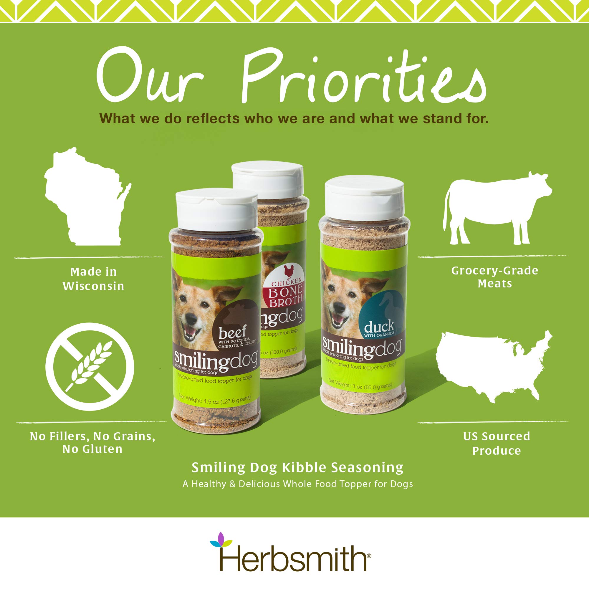 Herbsmith Kibble Seasoning - Freeze Dried Beef Dog Food Topper for Picky Eaters - 4.5oz - Enhance Flavor & Nutrition for Dogs at Mealtime