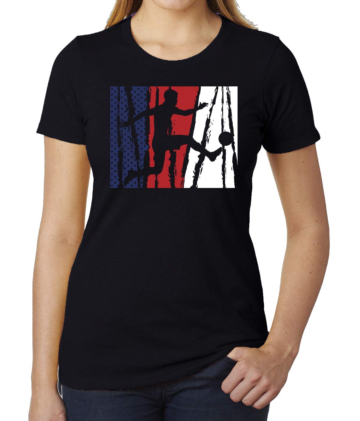 USA Soccer Pride T-Shirt - Patriotic Womens Soccer Shirt - Comfortable Fan Jersey for Game Day, Tailgating & National Team Support