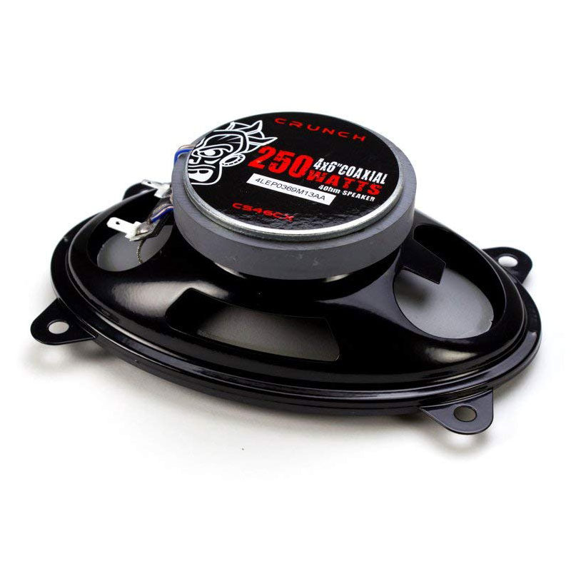 Crunch CS46CX 250W Max (125W RMS) 4x6 Inch 2-Way Coaxial Car Speakers – Premium Sound for Cars, Trucks & SUVs – Perfect for Upgrading Factory Audio Systems