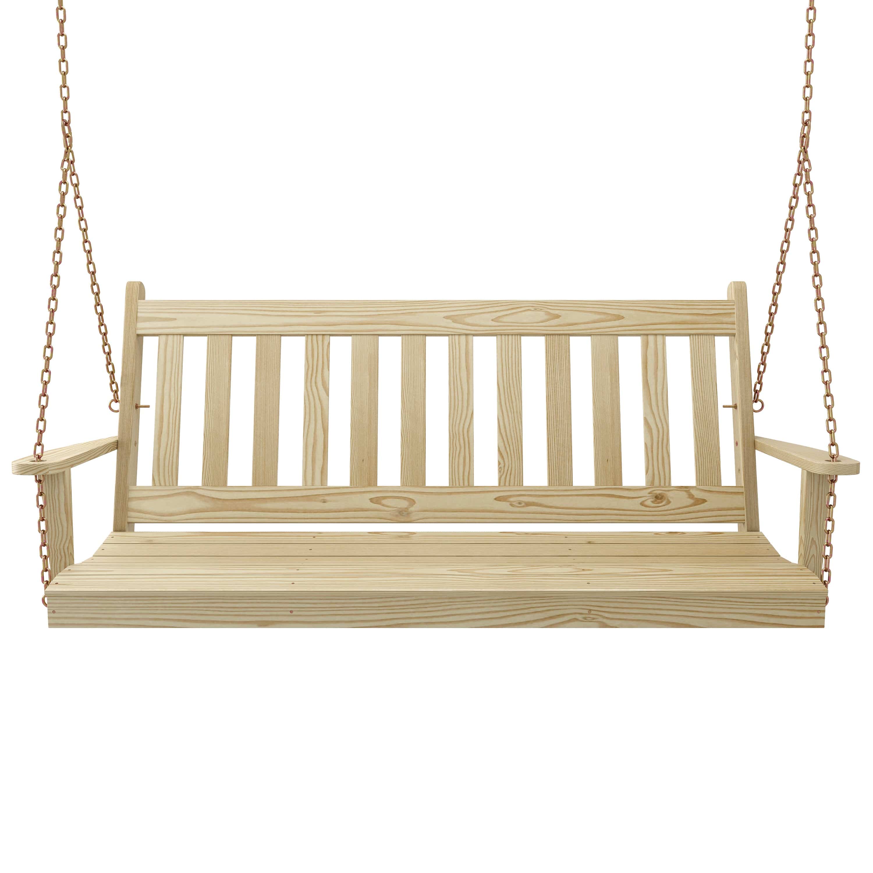 Keystone Amish Co. Franklin Porch Swing - Heavy Duty Cedar Wood Outdoor Swing with Weather-Resistant Finish - Perfect for Backyard, Garden, and Patio Relaxation