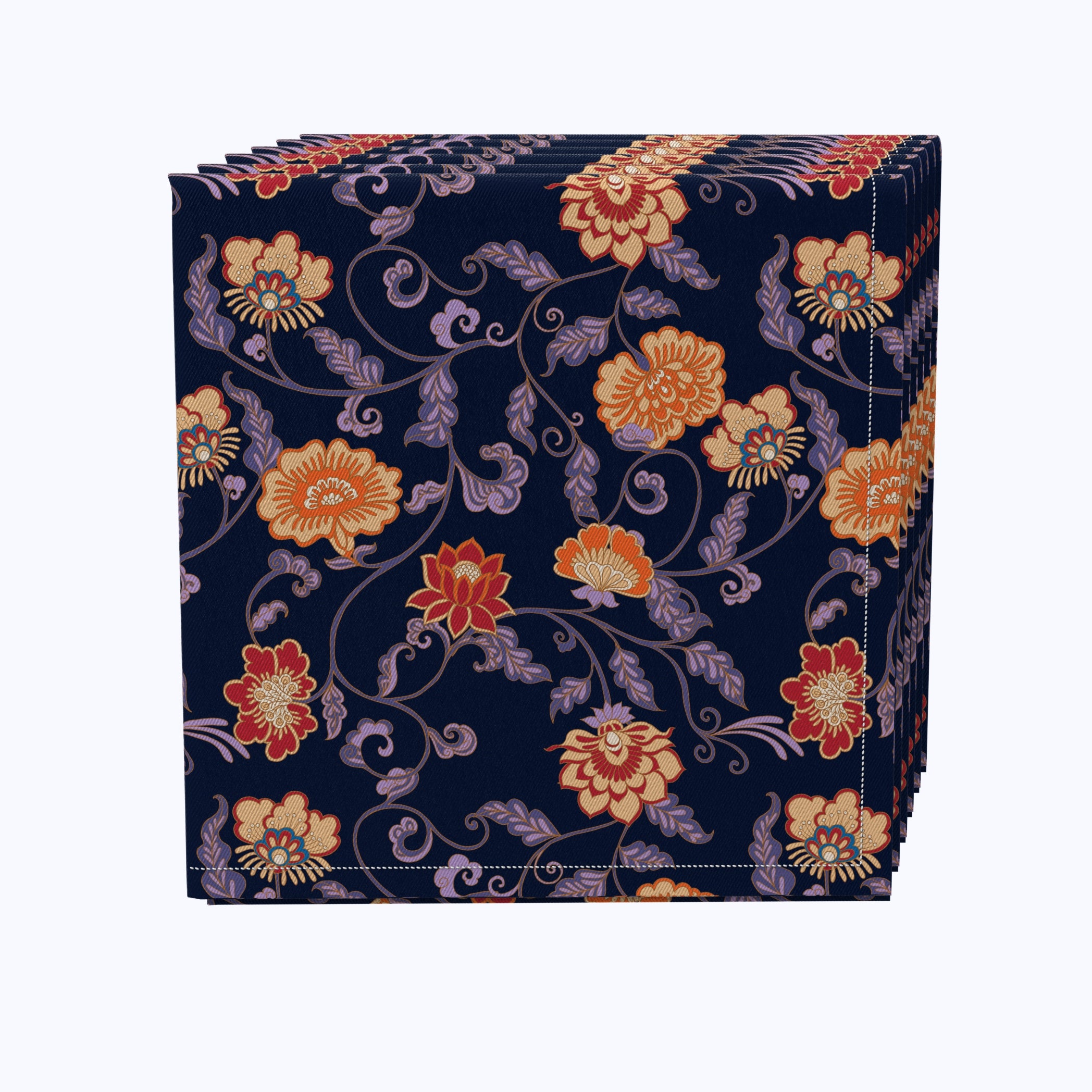 25 Floral Cotton Napkins for Dining - Elegant and Soft Table Linens for Parties, Weddings, and Everyday Use