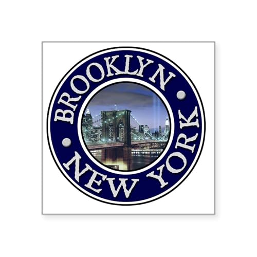 White - Brooklyn, Ny Square Sticker 3 X 3
