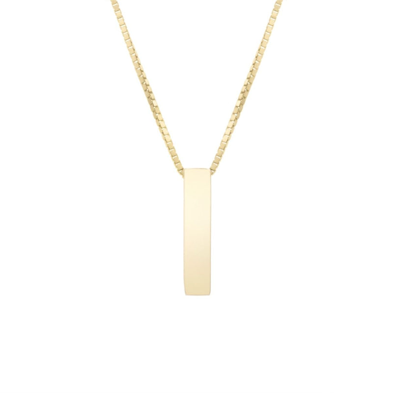 14K Gold Block Letter Initial Necklace - Personalized Monogram Pendant for Women - Perfect for Birthdays, Anniversaries & Gifts
