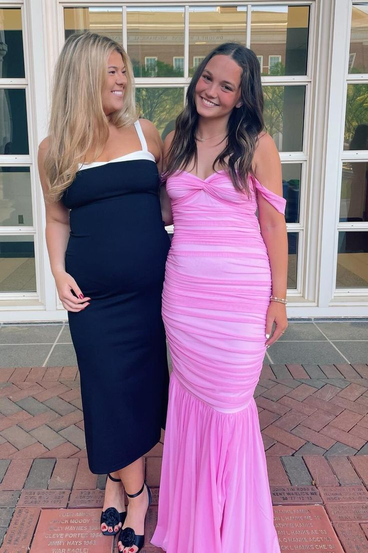 Elegant Off-the-Shoulder Pink Mermaid Evening Gown - Formal Party Dress J4947 for Prom, Wedding & Special Occasions