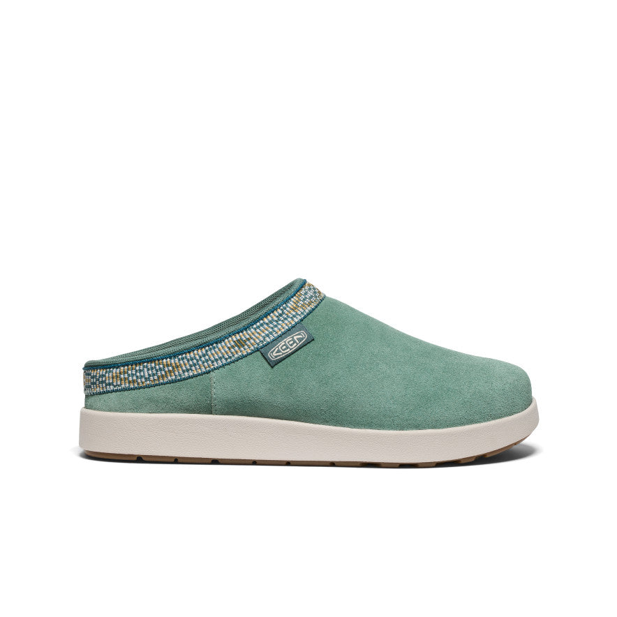Women's Elle Suede Mule Slip-On Shoes - Dark Forest/Birch Color | Comfortable Casual Loafers for Work, Travel & Everyday Wear