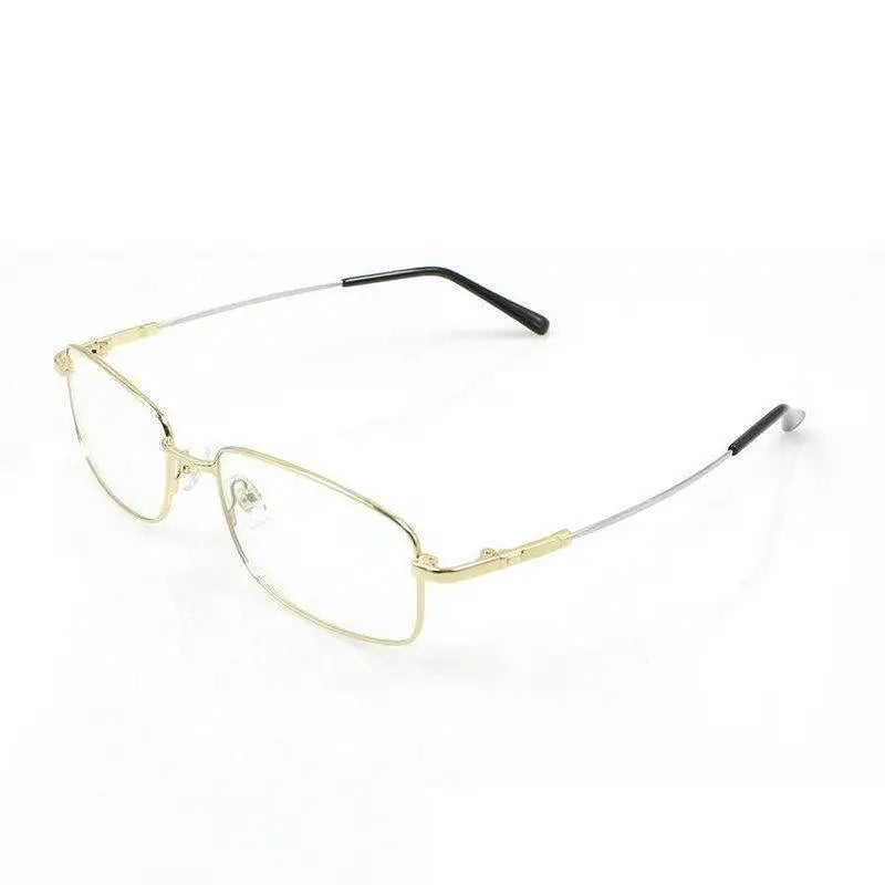 Brightzone Men's Full Rim Square Titanium Alloy Eyeglasses Frame 421395 - Lightweight & Durable Glasses for Work, Reading & Everyday Use