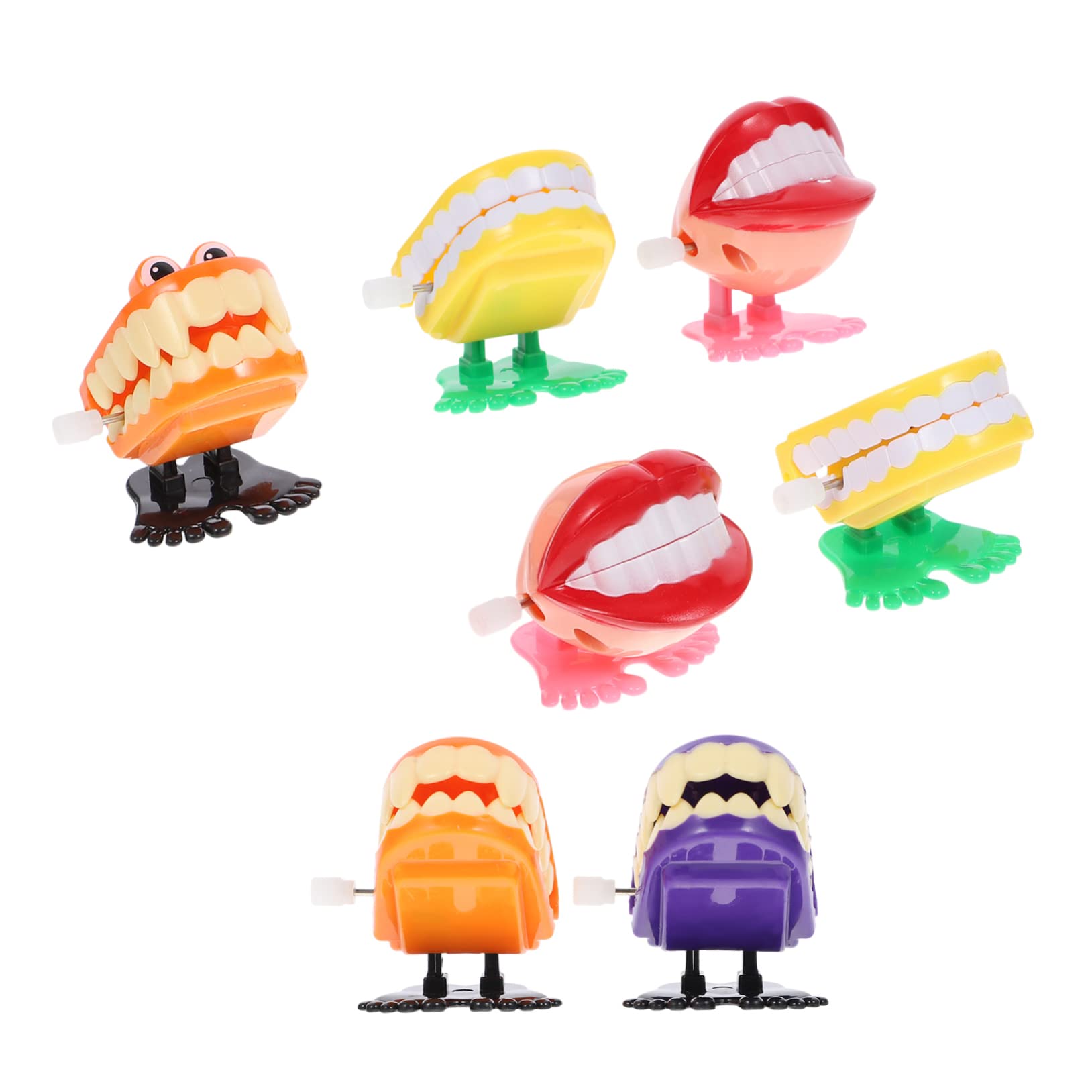 7PCS Wind Up Walking Teeth Toys - Fun Novelty Gifts for Kids, Fake Braces & Bath Toys for Infants - Perfect for Birthday Parties, Bathtime Play & Educational STEM Activities