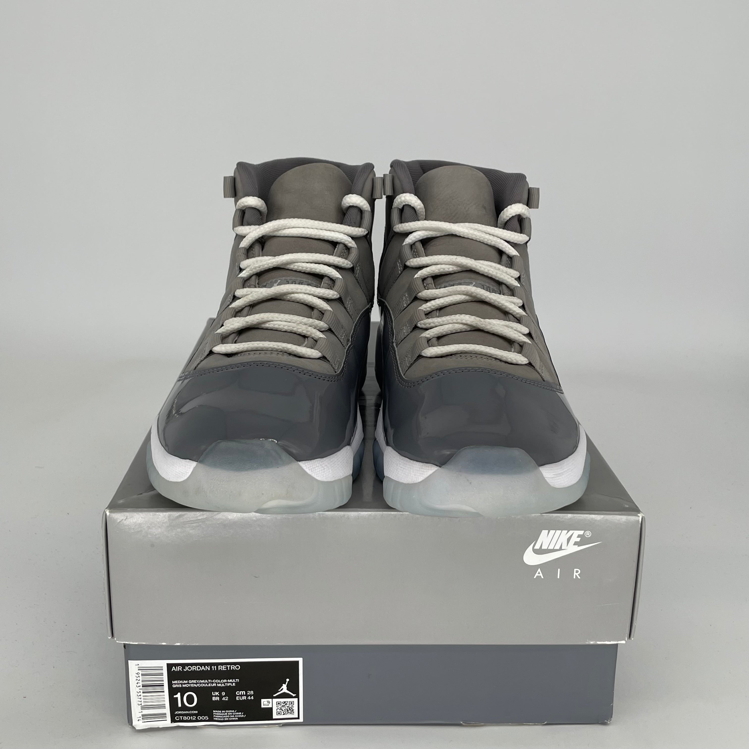 AIR JORDAN 11 Retro Cool Grey Men's Basketball Shoes Size 10 - CT8012-005 | Authentic Nike Sneakers for Casual Wear, Sports & Street Fashion