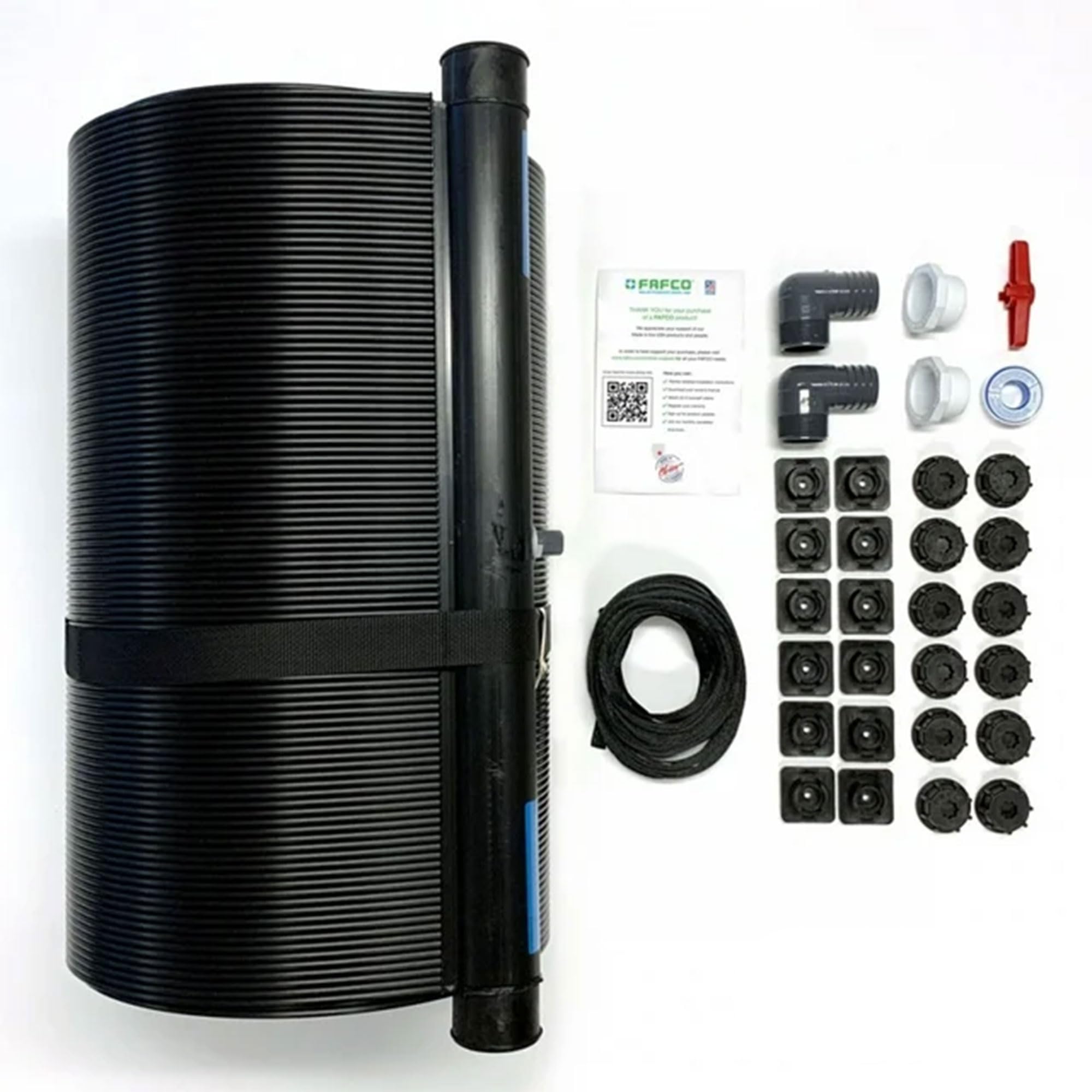 Solar Cub Above Ground Pool Solar Heater with Starter Kit - 2 ft. x 20 ft. Universal Space-Saving Design for Easy DIY Installation - Perfect for Extending Swimming Season & Heating Small to Medium Pools