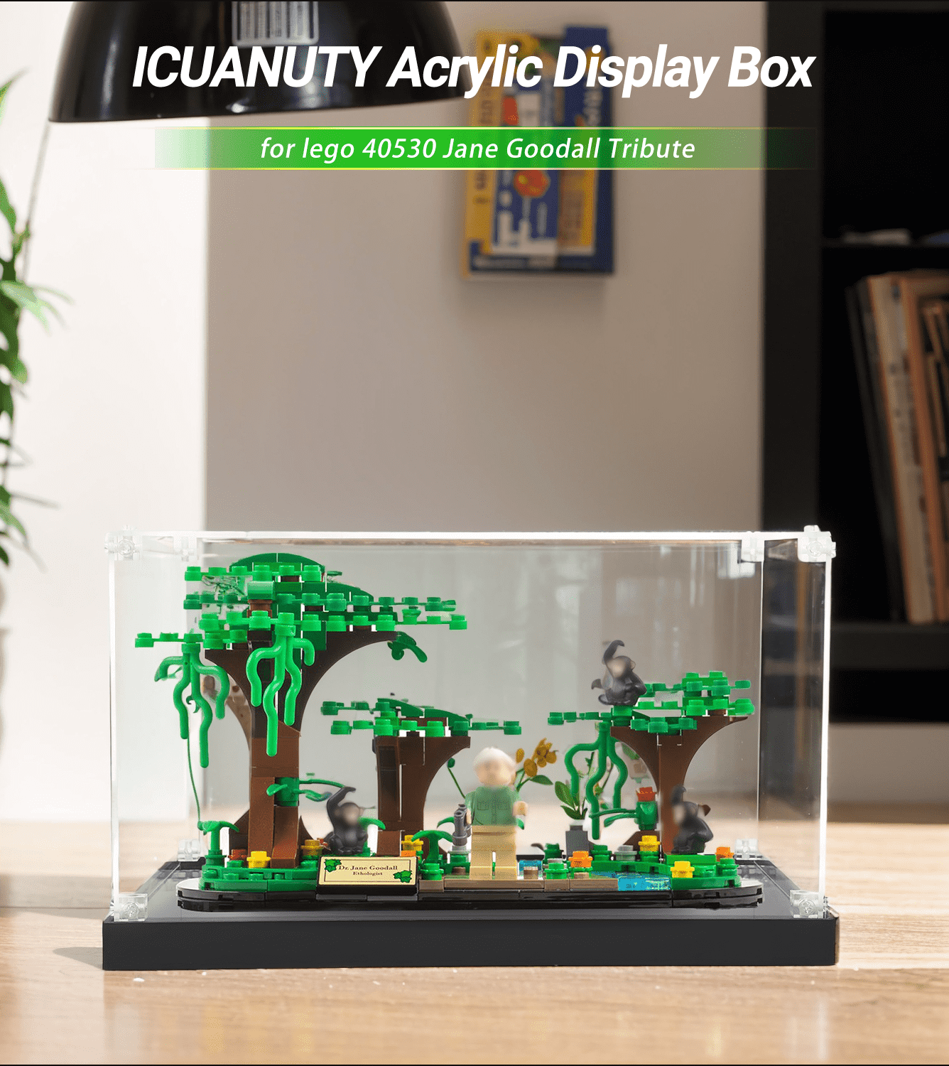 LEGO Creator Jane Goodall Tribute 40530 Display Case - Premium Acrylic Showcase for LEGO Collectibles | Perfect for Home Office Decor & Gift Giving
