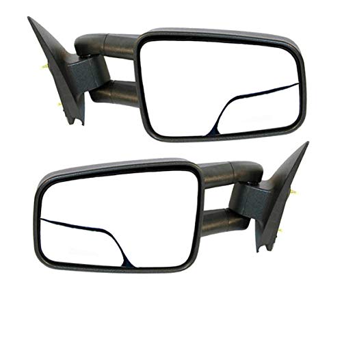 Tahoe Yukon Manual Towing Camper Telescopic 2-Arm Rear View Mirror Set - Enhanced Visibility for Safe Towing & Camping Adventures