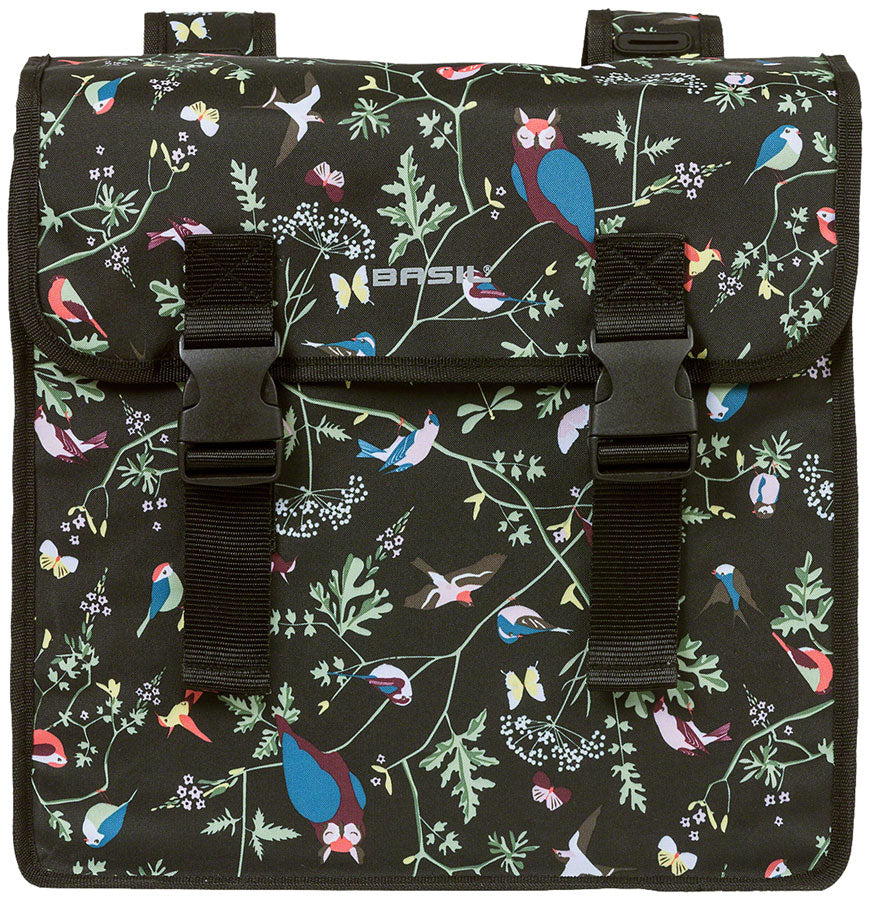 Basil Wanderlust Double Pannier 35L Waterproof Bike Bag - Charcoal Gray for Commuting, Cycling & Travel Accessories