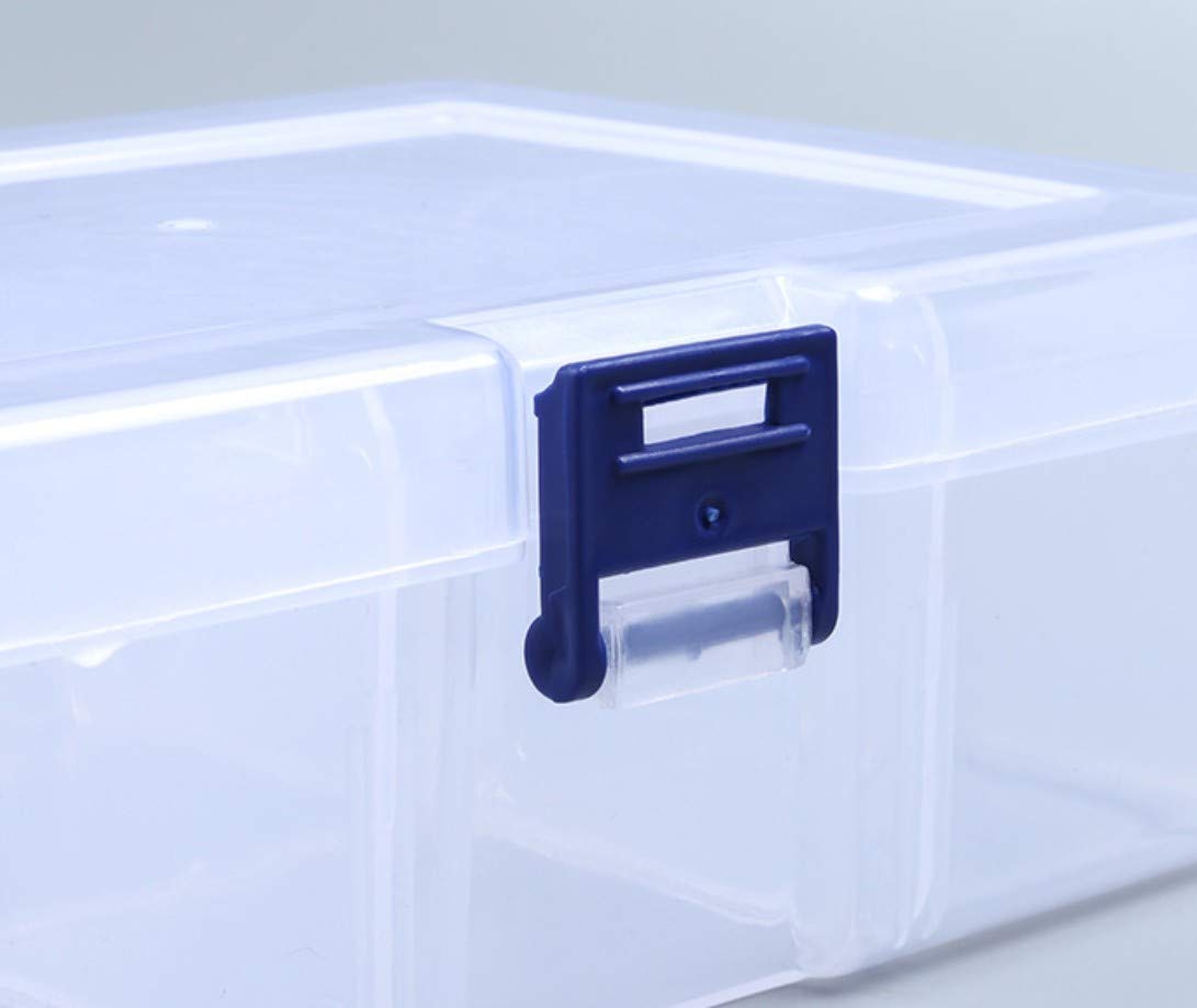 Transparent Plastic Storage Box with 36 Cells - Perfect for Organizing Jewelry, Electronic Components & Small Parts (3-Pack) - Ideal for Craft Rooms, Workshops & Home Organization