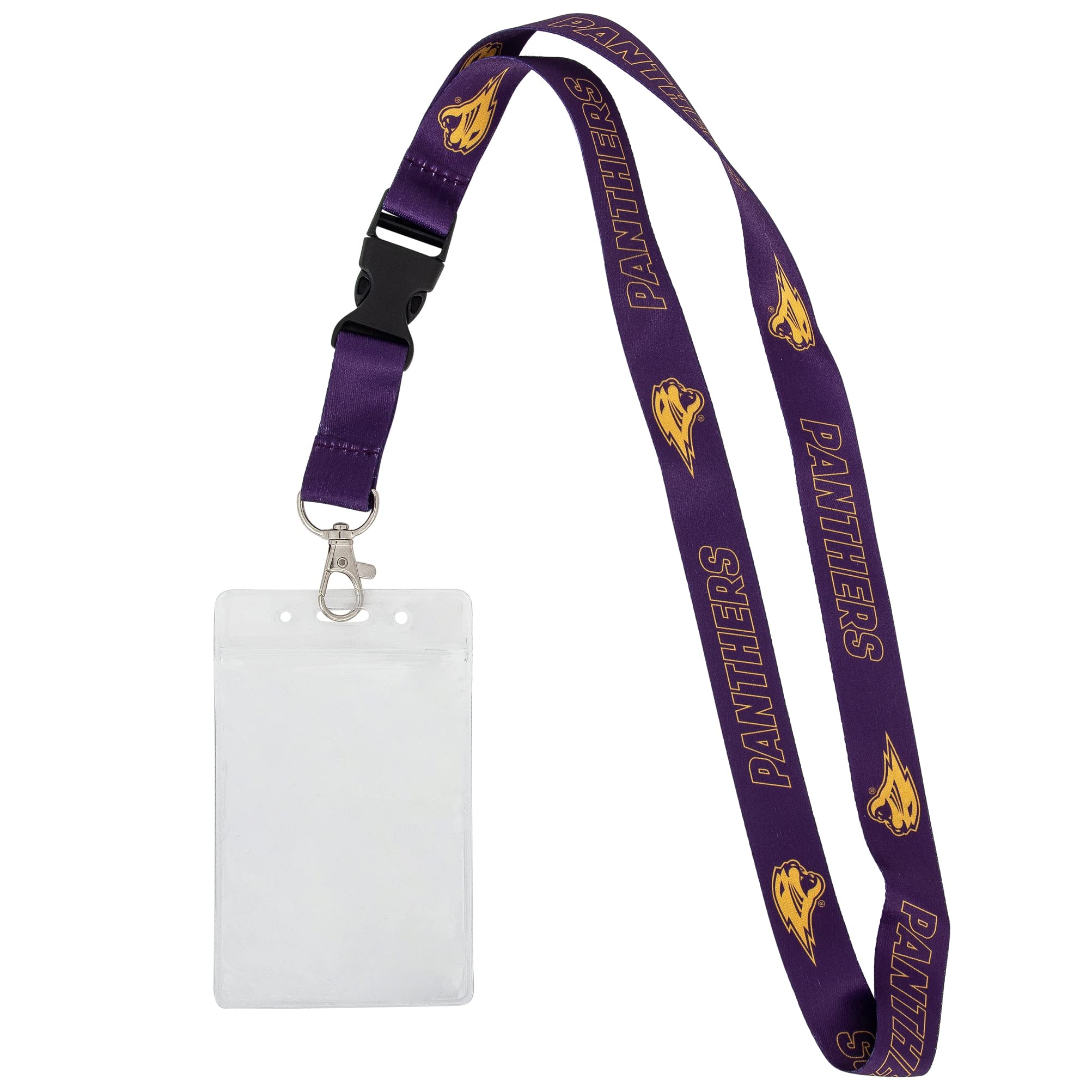 UNI Panthers Lanyard with Keychain & ID Badge Holder - Desert Cactus Design, Purple Pouch - Perfect for College Students, Office Workers & Event Staff (University of Northern Iowa UNI Accessories)