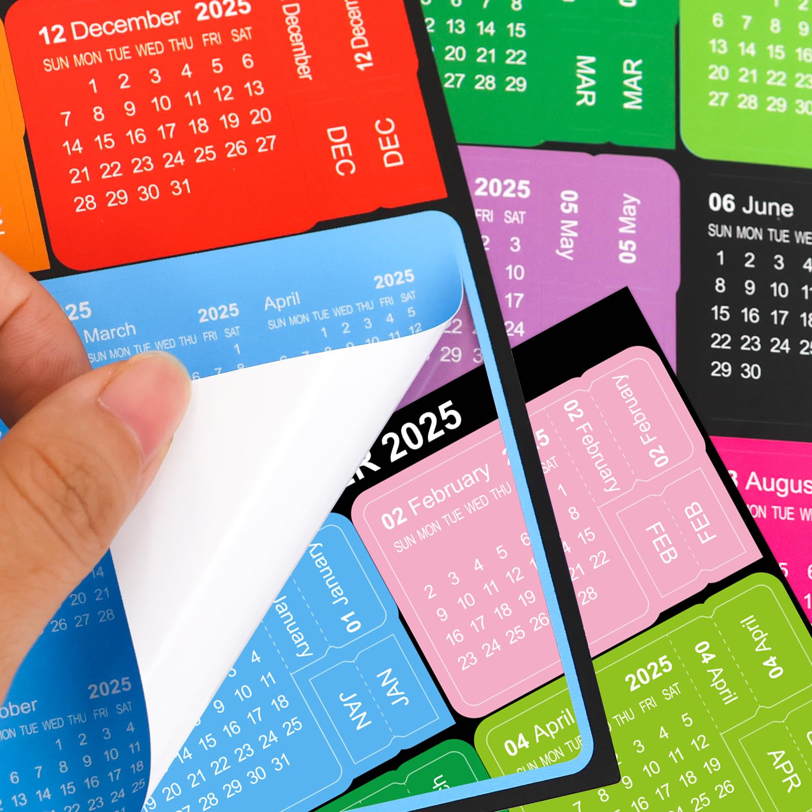 2025 Monthly Planner Stickers - 10 Sets of 240 Adhesive Index Tabs for Calendar, Journal & Organizer - Perfect for Bullet Journaling, Office Planning & School Organization