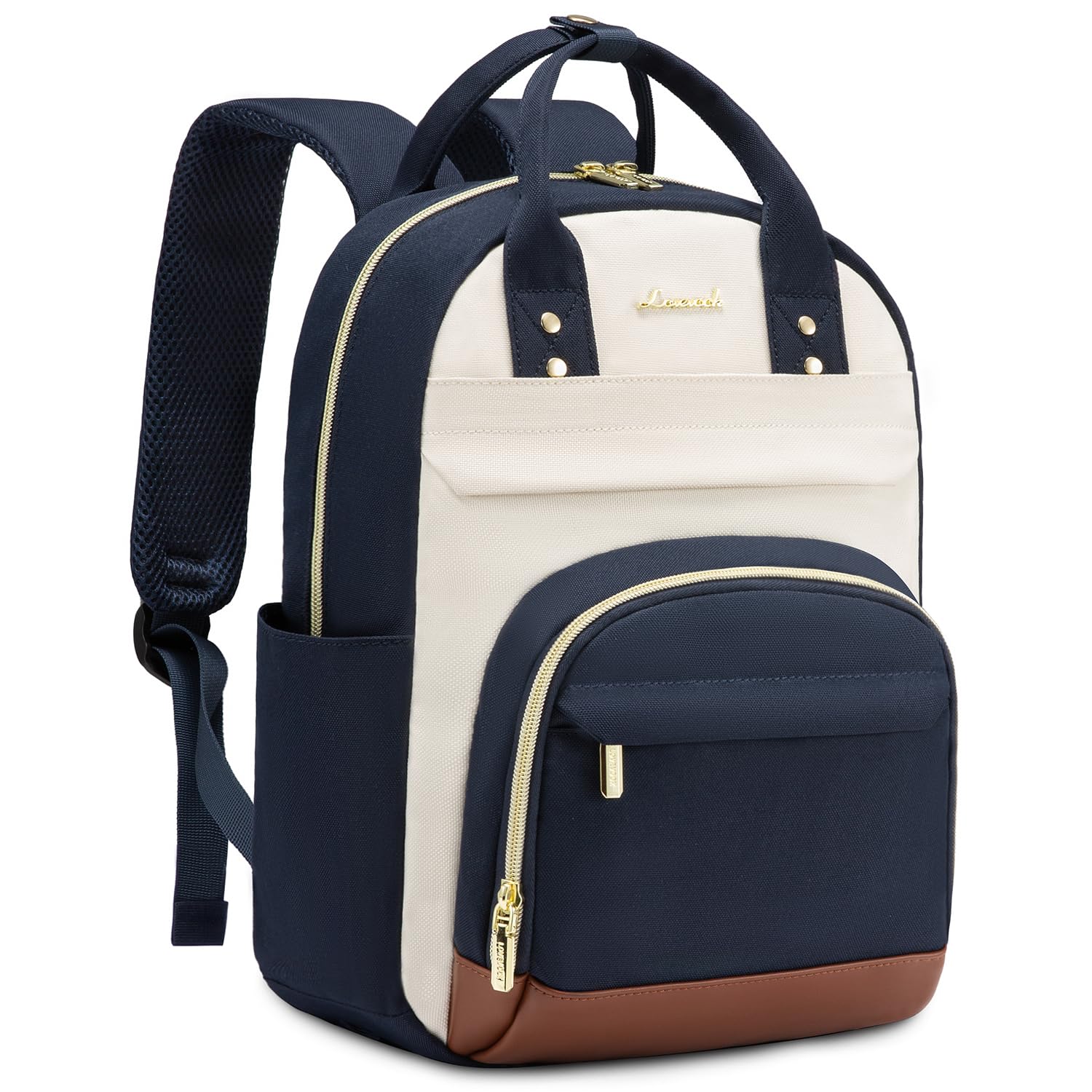 LOVEVOOK Women's Small Backpack Purse - Lightweight Mini Backpack for Daily Travel, Work & School - Stylish Dark Blue, Beige & Brown Options - Perfect for Commuting, Shopping & Weekend Outings