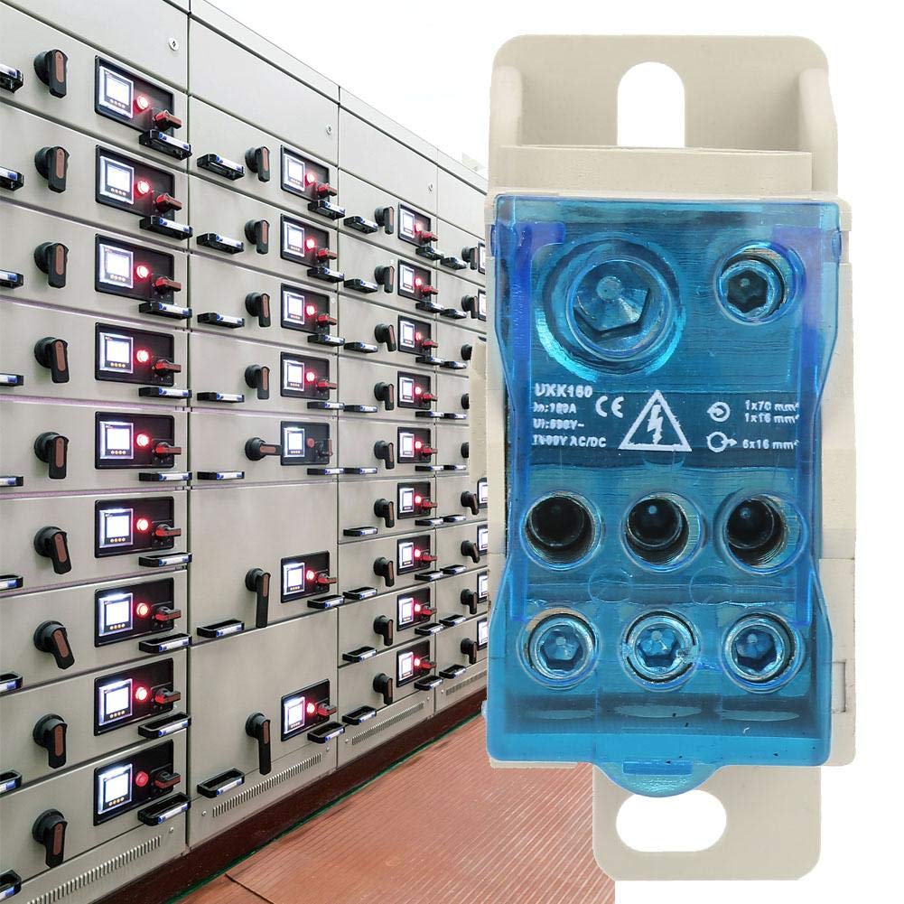 Din Rail Terminal Block Distribution Box - Universal Electric Wire Connector & Power Junction Box for Industrial Control Panels & Electrical Cabinets | Perfect for Wiring, Circuit Protection & Power Distribution