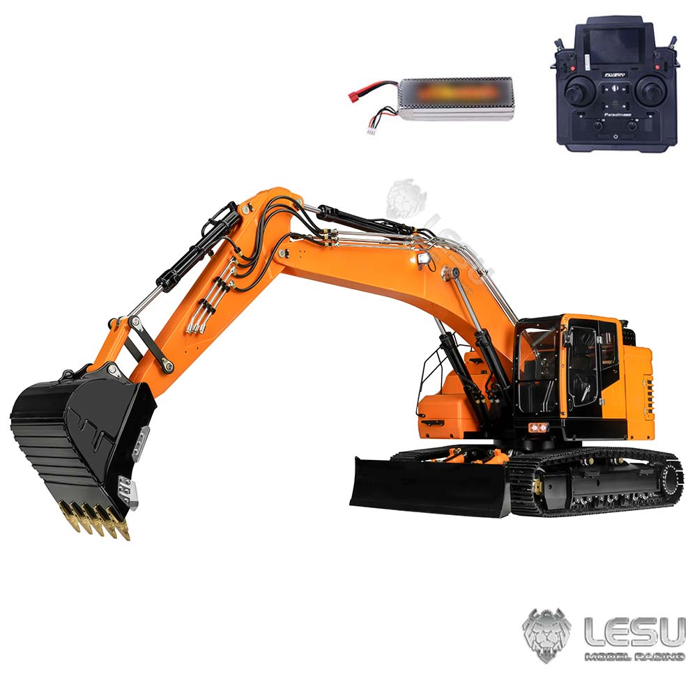 1/14 Scale Metal LESU RC Hydraulic Excavator ET26B - 2 Arms Remote Controlled Digger Toy, DIY Assembled & Painted Model for Construction Simulation & Collectors - Perfect for RC Enthusiasts, Construction Play & Display