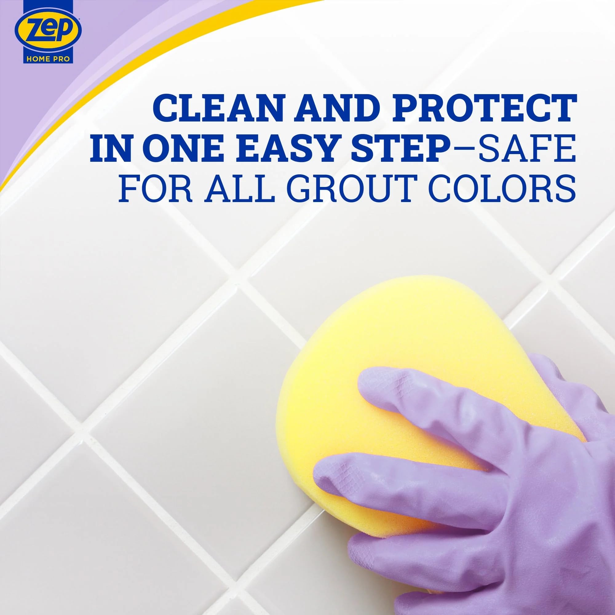 Zep Home Pro Foaming Miracle Grout Cleaner & Protectant - 32 Fl. OZ (Pack of 1) - 2-in-1 Formula for Sparkling Clean Grout Lines - Removes Stains & Protects Tiles - Perfect for Bathroom, Kitchen & Shower Cleaning