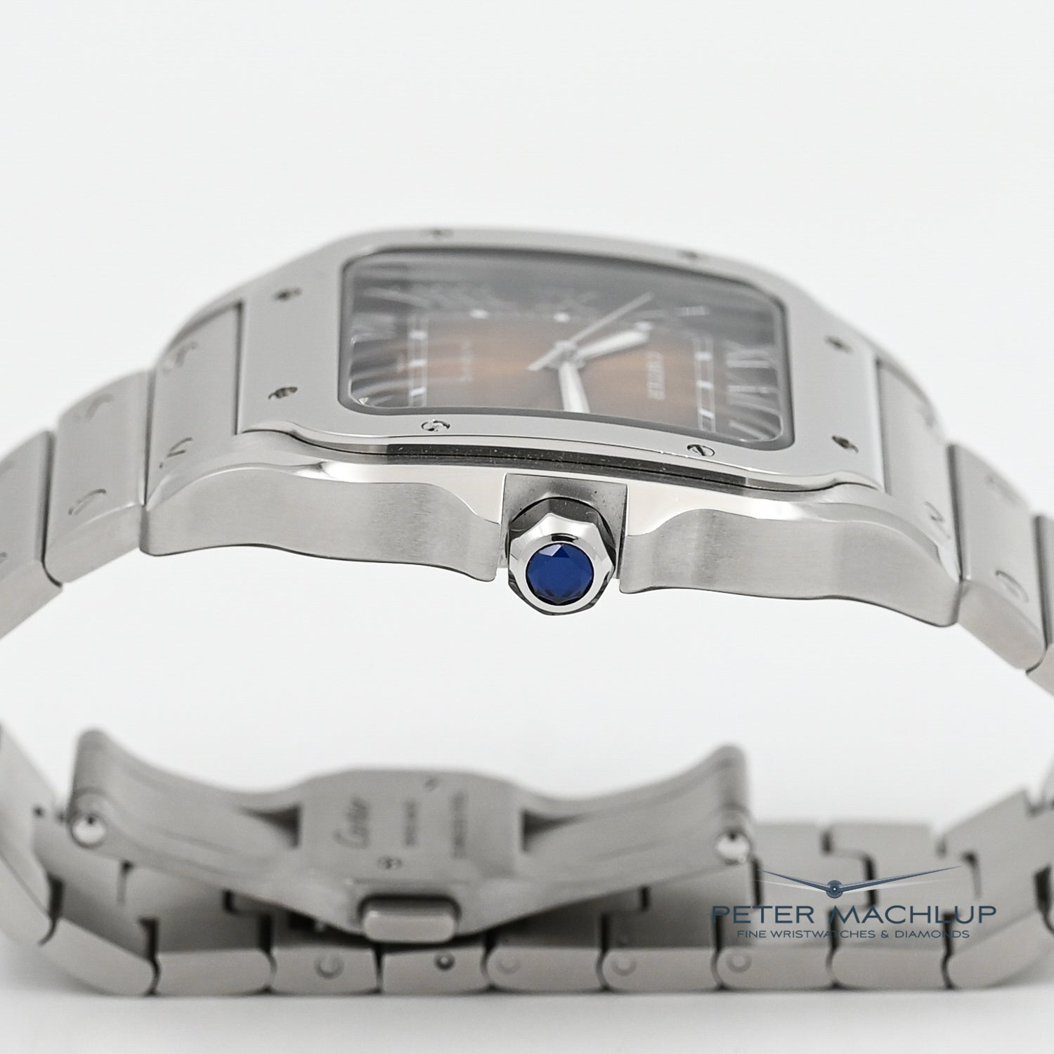 Cartier Santos LM Automatic Watch for Men - Luxury Stainless Steel Timepiece with Swiss Movement | Perfect for Business, Formal Events & Everyday Wear