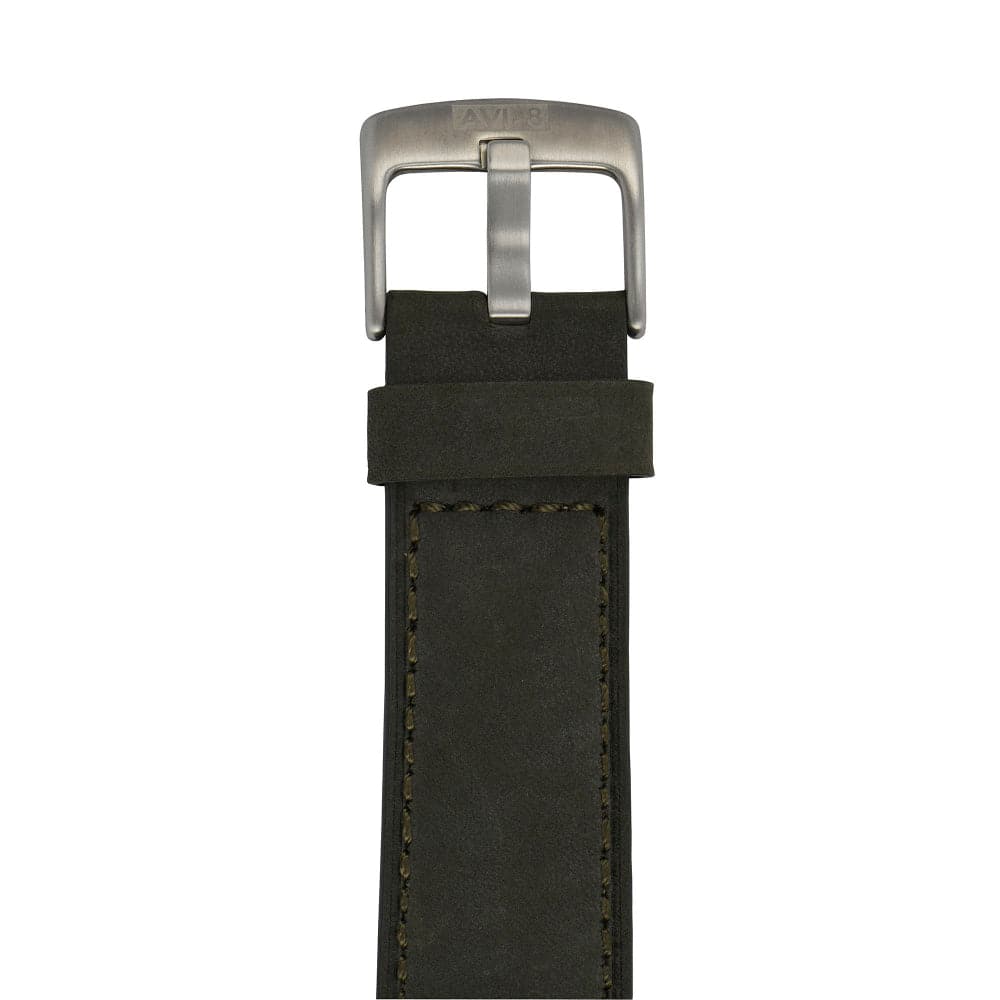 AVI-8 Hawker Harrier Gray Leather Strap Men's Watch AV-4031-03 - Pilot & Military Style Timepiece for Aviation Enthusiasts & Collectors