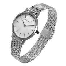 ARIES GOLD COSMO Silver Stainless Steel Mesh Strap Women's Watch - Elegant Dress Watch for Office, Party & Special Occasions