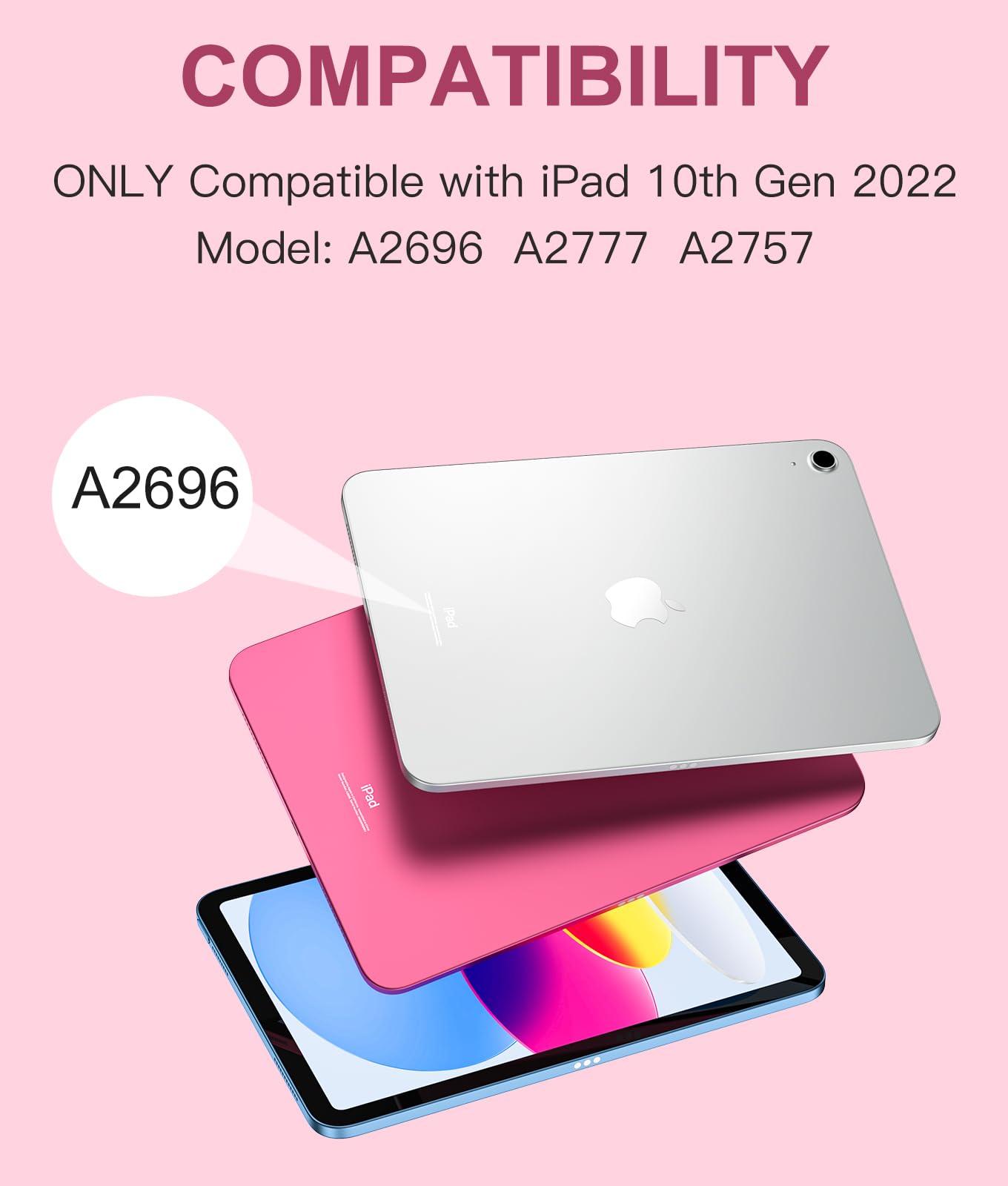 iPad 10th/11th Gen Keyboard Case - Detachable Backlit Keyboard with Multi-Touch Trackpad & Pencil Holder | Folio Cover for iPad Air 10.9