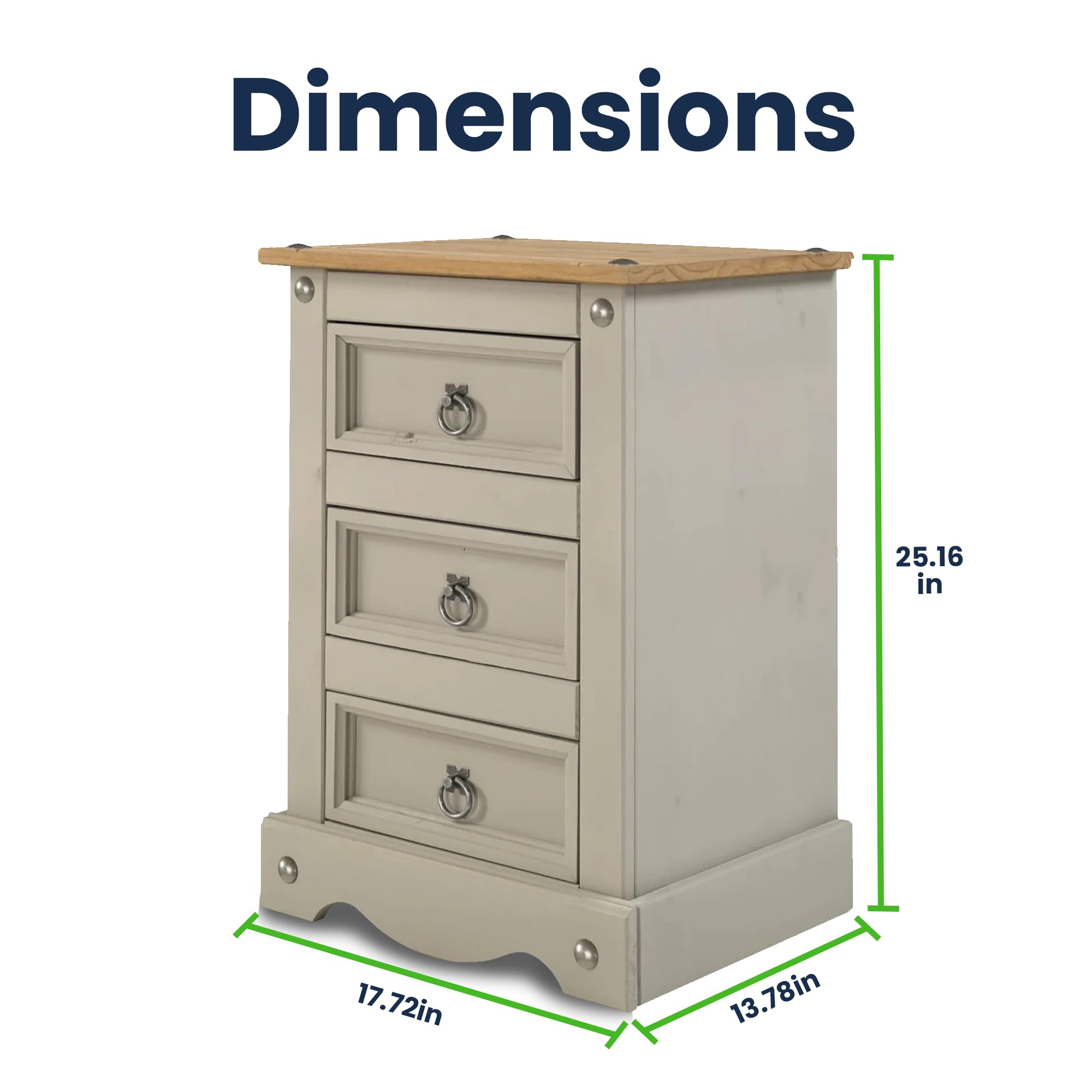 Modern Nightstand with Storage - 17.72